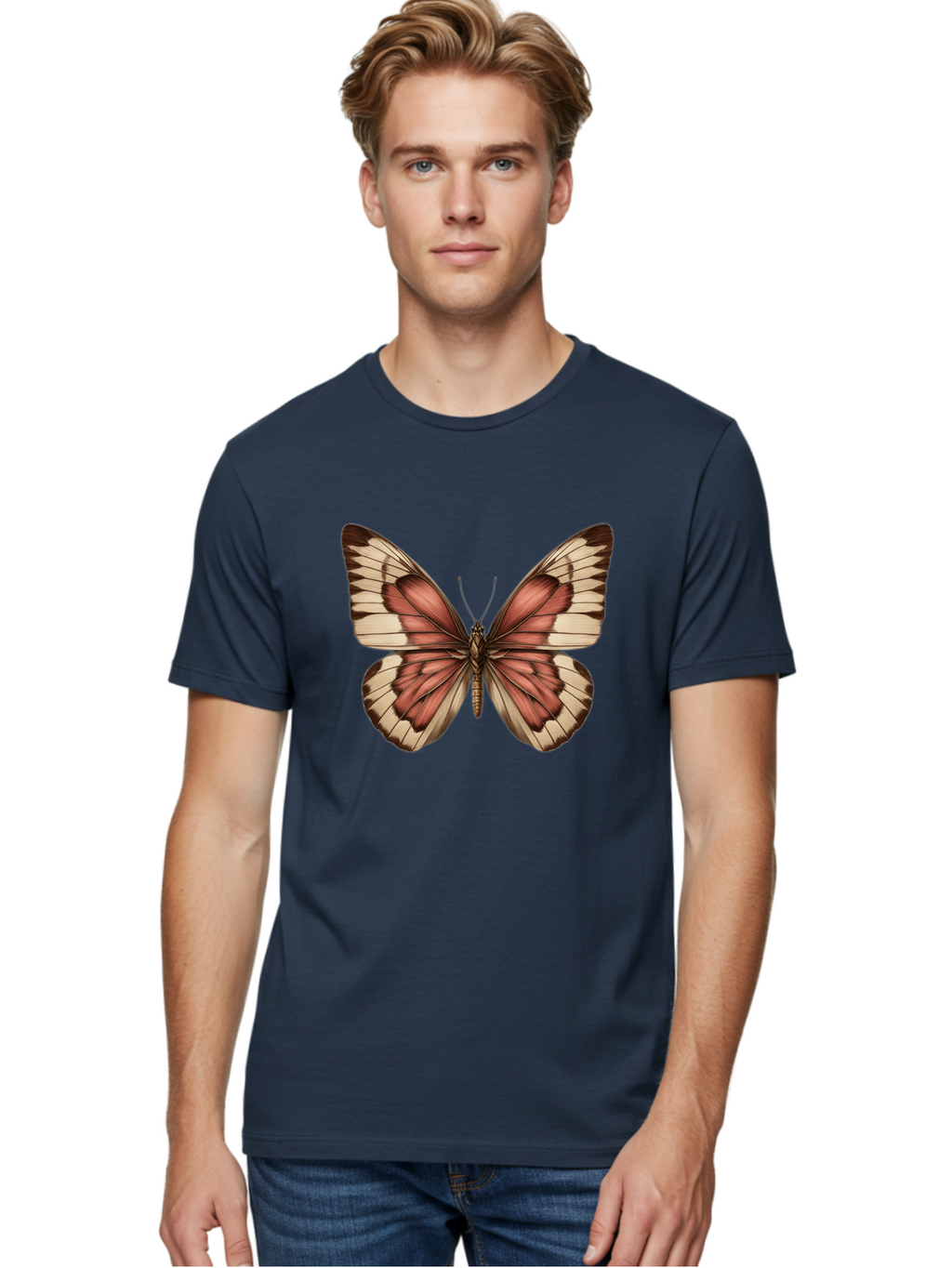 Butterfly Men'S Graphic Tee, 100% Cotton, Comfortable Casual Summer Wear, Machine Washable, Vintage Camera, Old Camera, Antique Camera, Black Camera, Classic Photography, Photography Equipment, Nostalgic Device, Film Camera, Camera Art Bal915