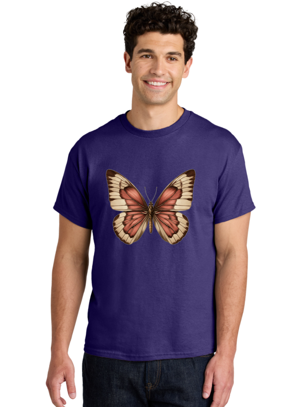 Butterfly Men'S Graphic Tee, 100% Cotton, Comfortable Casual Summer Wear, Machine Washable, Vintage Camera, Old Camera, Antique Camera, Black Camera, Classic Photography, Photography Equipment, Nostalgic Device, Film Camera, Camera Art Bal915
