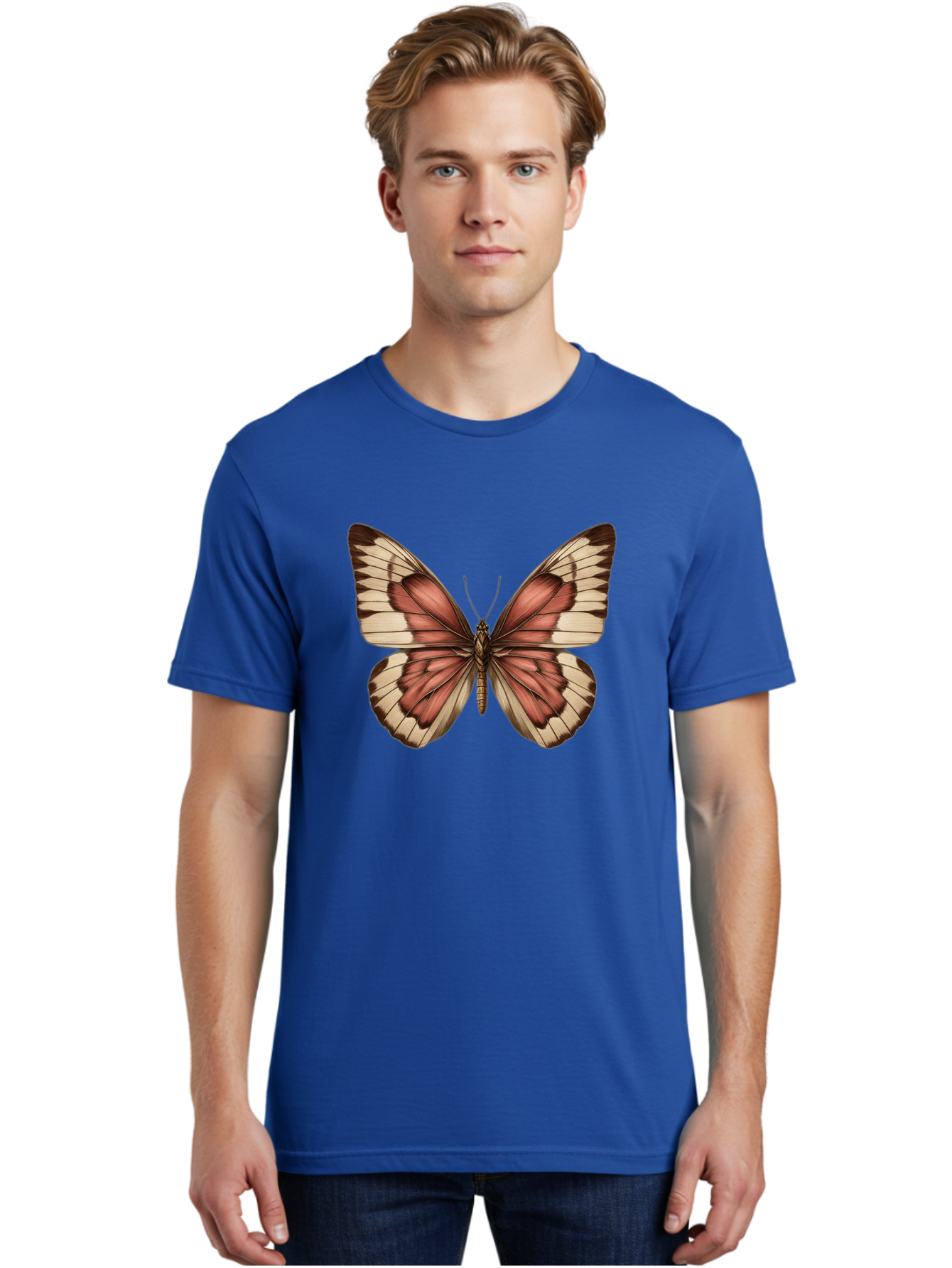 Butterfly Men'S Graphic Tee, 100% Cotton, Comfortable Casual Summer Wear, Machine Washable, Vintage Camera, Old Camera, Antique Camera, Black Camera, Classic Photography, Photography Equipment, Nostalgic Device, Film Camera, Camera Art Bal915