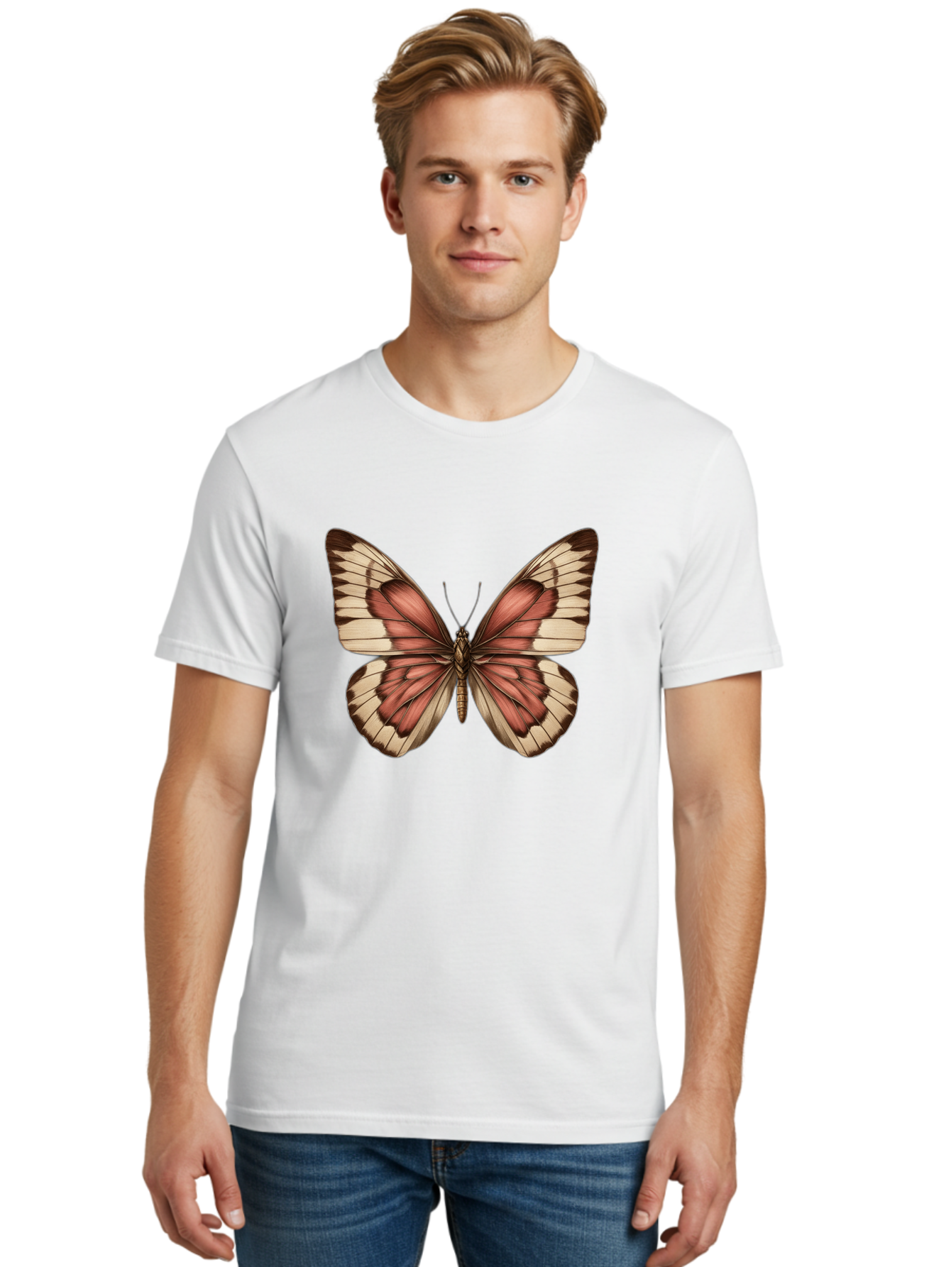 Butterfly Men'S Graphic Tee, 100% Cotton, Comfortable Casual Summer Wear, Machine Washable, Vintage Camera, Old Camera, Antique Camera, Black Camera, Classic Photography, Photography Equipment, Nostalgic Device, Film Camera, Camera Art Bal915