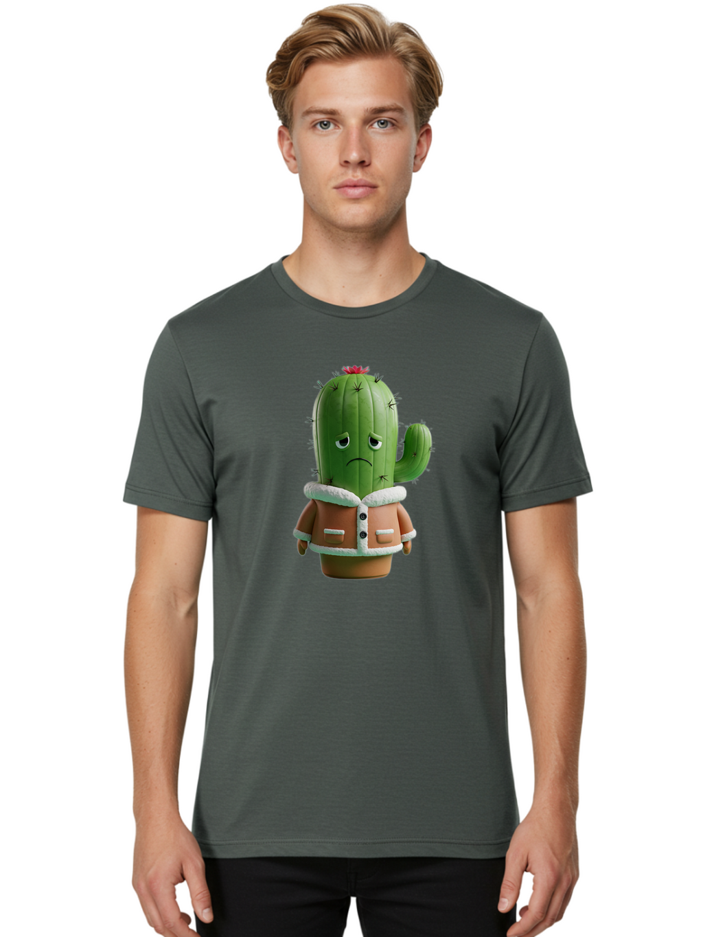 Cactus-Character-1 Men'S Graphic Tee, 100% Cotton, Comfortable Casual Summer Wear, Machine Washable, Vintage Camera, Old Camera, Antique Camera, Black Camera, Classic Photography, Photography Equipment, Nostalgic Device, Film Camera, Bal917
