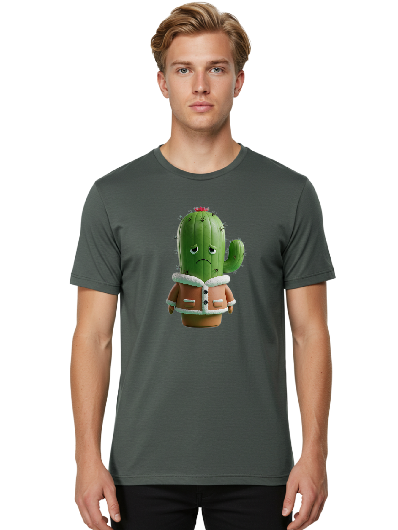 Cactus-Character-1 Men'S Graphic Tee, 100% Cotton, Comfortable Casual Summer Wear, Machine Washable, Vintage Camera, Old Camera, Antique Camera, Black Camera, Classic Photography, Photography Equipment, Nostalgic Device, Film Camera, Bal917