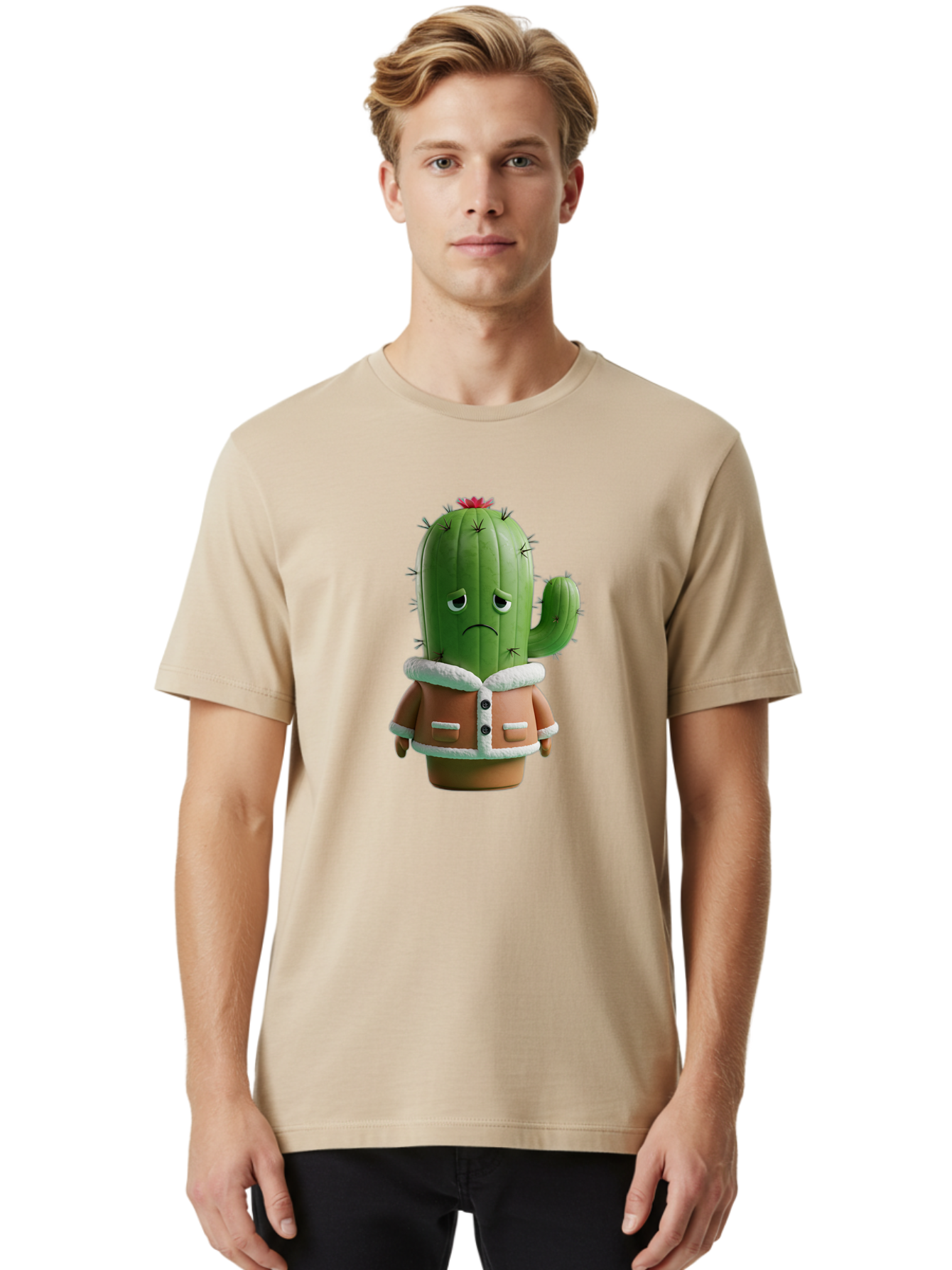 Cactus-Character-1 Men'S Graphic Tee, 100% Cotton, Comfortable Casual Summer Wear, Machine Washable, Vintage Camera, Old Camera, Antique Camera, Black Camera, Classic Photography, Photography Equipment, Nostalgic Device, Film Camera, Bal917
