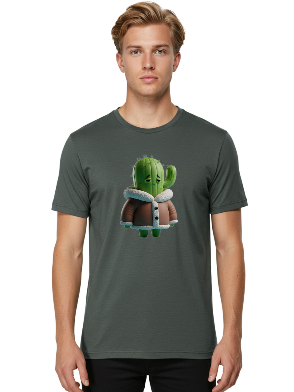 Cactus-Character Men'S Graphic Tee, 100% Cotton, Comfortable Casual Summer Wear, Machine Washable, Vintage Camera, Old Camera, Antique Camera, Black Camera, Classic Photography, Photography Equipment, Nostalgic Device, Film Camera, Camera Art Bal918