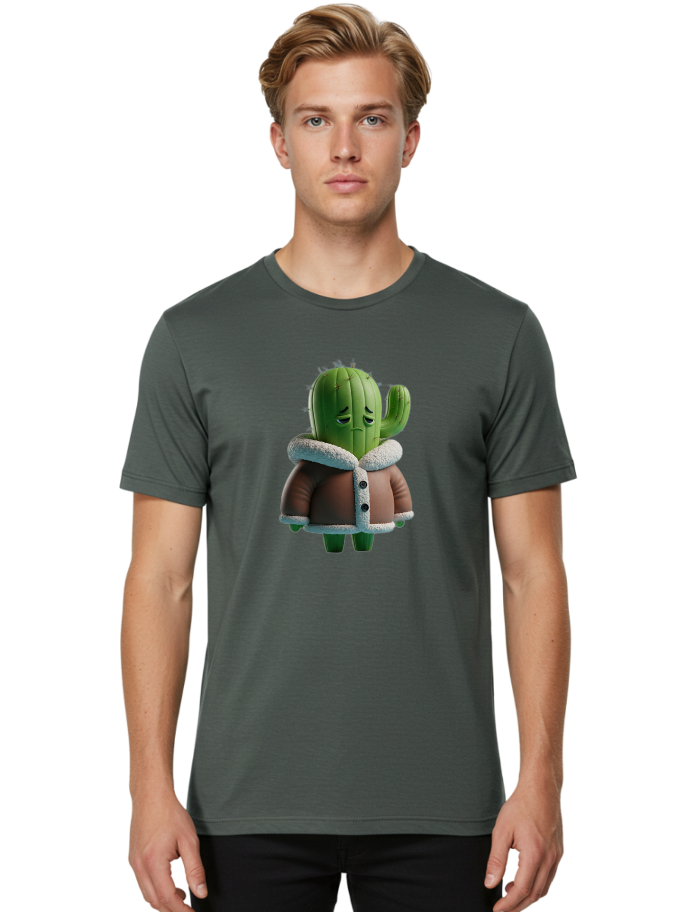 Cactus-Character Men'S Graphic Tee, 100% Cotton, Comfortable Casual Summer Wear, Machine Washable, Vintage Camera, Old Camera, Antique Camera, Black Camera, Classic Photography, Photography Equipment, Nostalgic Device, Film Camera, Camera Art Bal918