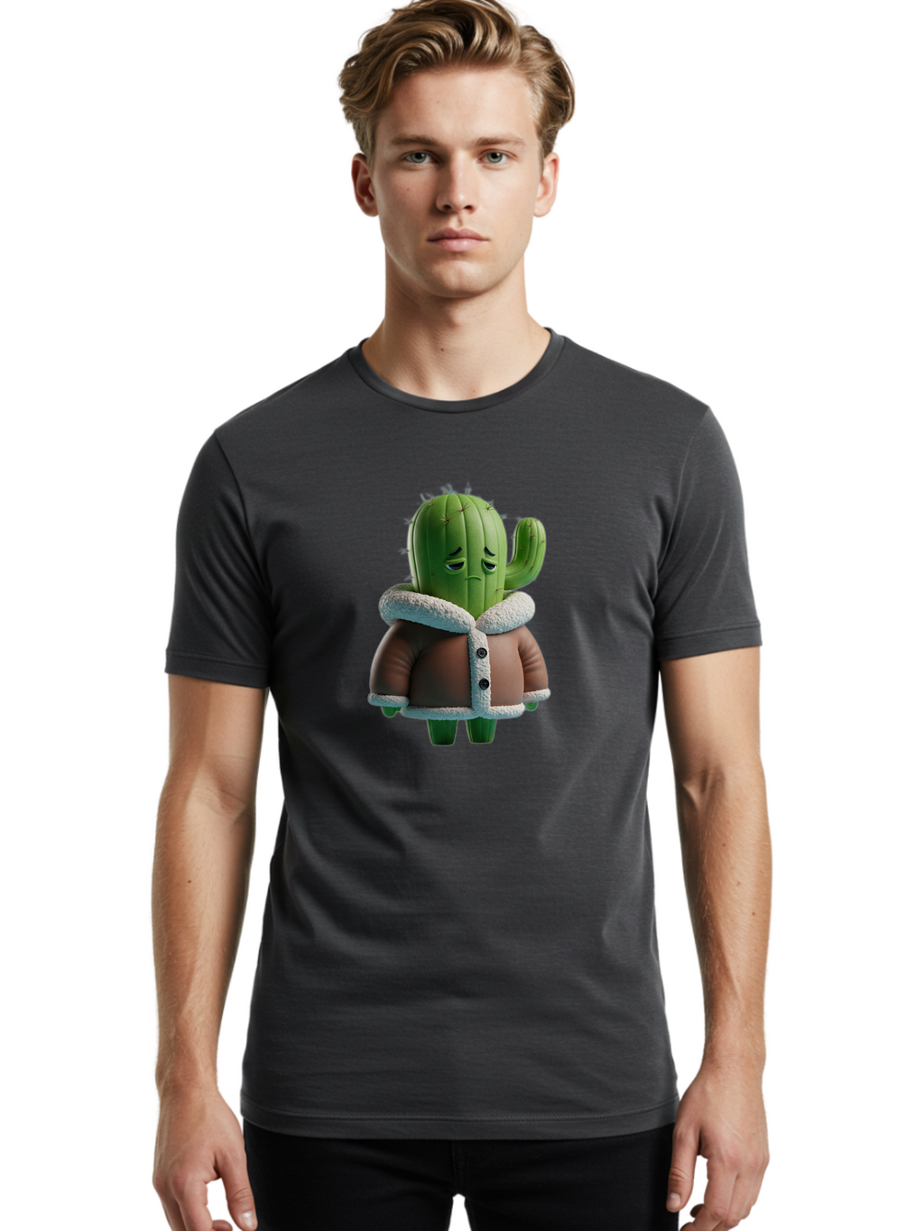 Cactus-Character Men'S Graphic Tee, 100% Cotton, Comfortable Casual Summer Wear, Machine Washable, Vintage Camera, Old Camera, Antique Camera, Black Camera, Classic Photography, Photography Equipment, Nostalgic Device, Film Camera, Camera Art Bal918