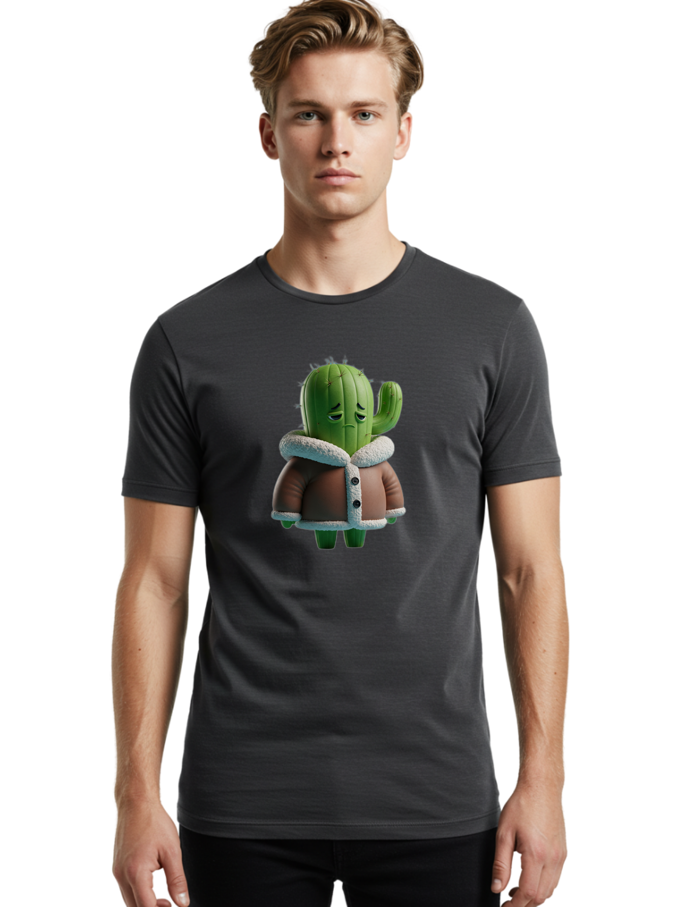Cactus-Character Men'S Graphic Tee, 100% Cotton, Comfortable Casual Summer Wear, Machine Washable, Vintage Camera, Old Camera, Antique Camera, Black Camera, Classic Photography, Photography Equipment, Nostalgic Device, Film Camera, Camera Art Bal918