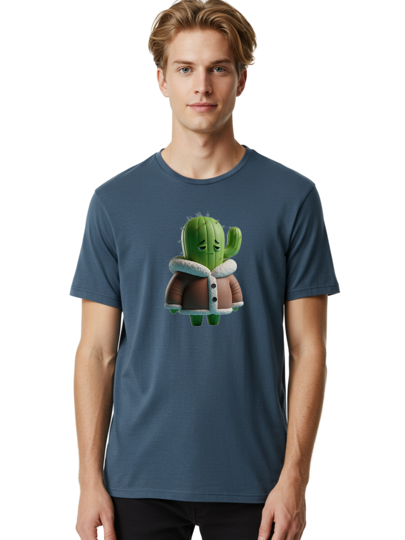 Cactus-Character Men'S Graphic Tee, 100% Cotton, Comfortable Casual Summer Wear, Machine Washable, Vintage Camera, Old Camera, Antique Camera, Black Camera, Classic Photography, Photography Equipment, Nostalgic Device, Film Camera, Camera Art Bal918