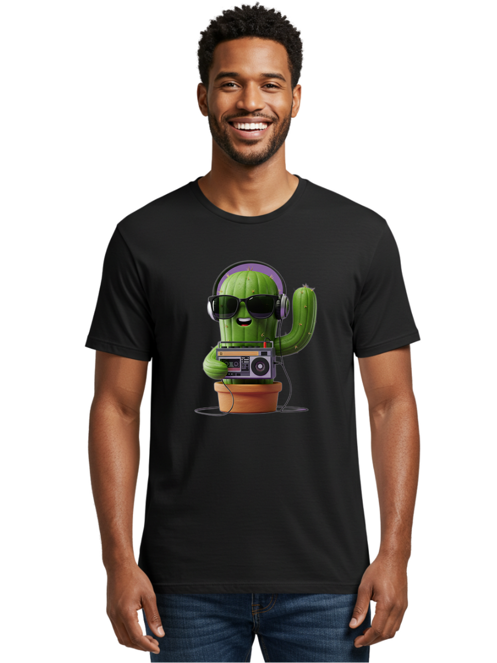 Cactus-Dj Men'S Graphic Tee, 100% Cotton, Comfortable Casual Summer Wear, Machine Washable, Vintage Camera, Old Camera, Antique Camera, Black Camera, Classic Photography, Photography Equipment, Nostalgic Device, Film Camera, Camera Art Bal919