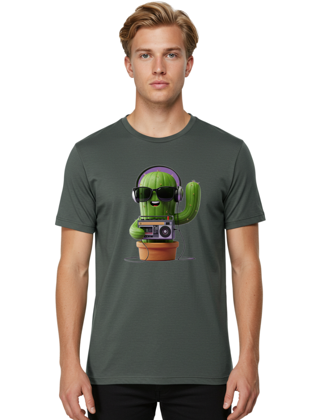 Cactus-Dj Men'S Graphic Tee, 100% Cotton, Comfortable Casual Summer Wear, Machine Washable, Vintage Camera, Old Camera, Antique Camera, Black Camera, Classic Photography, Photography Equipment, Nostalgic Device, Film Camera, Camera Art Bal919