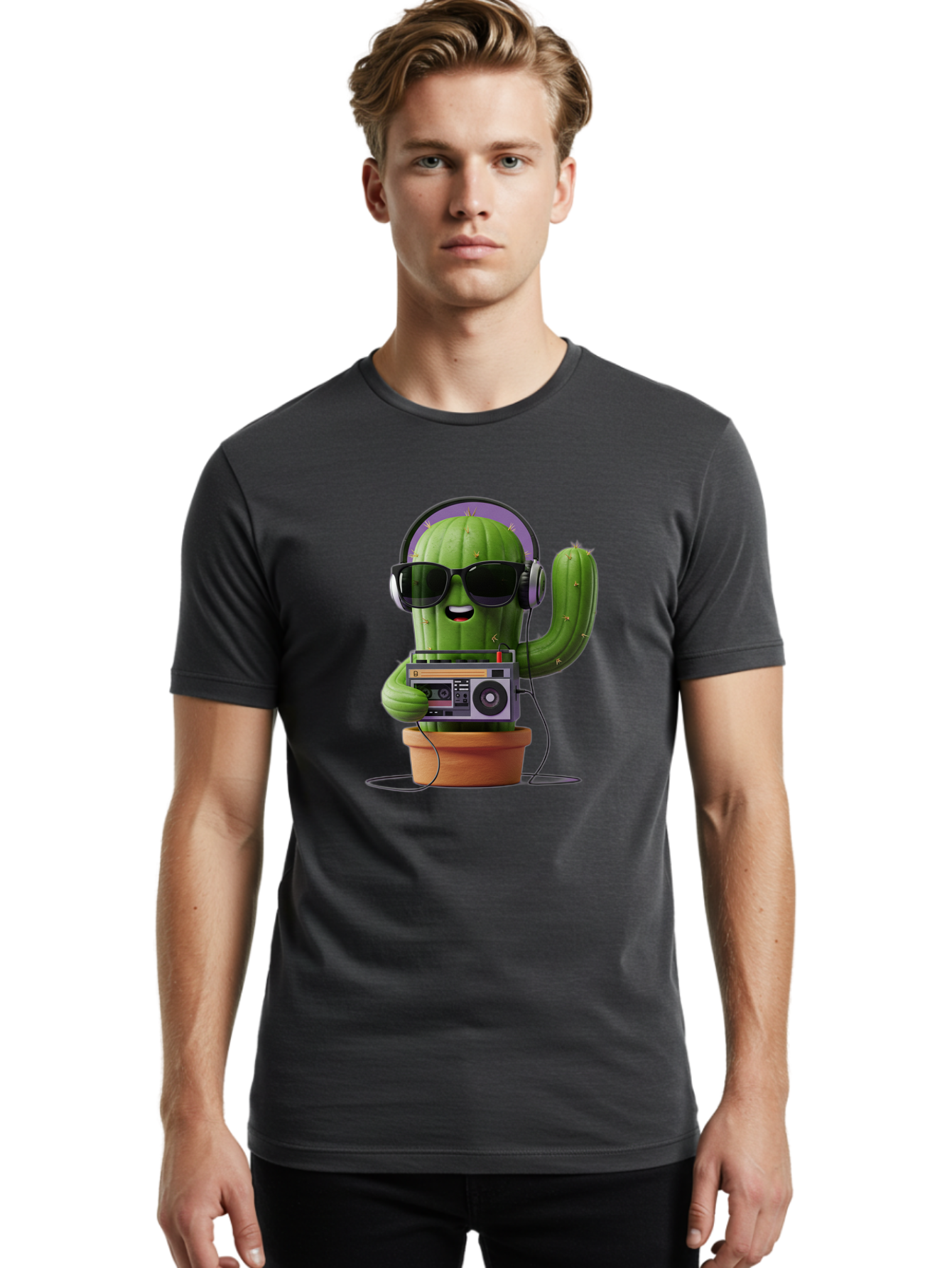 Cactus-Dj Men'S Graphic Tee, 100% Cotton, Comfortable Casual Summer Wear, Machine Washable, Vintage Camera, Old Camera, Antique Camera, Black Camera, Classic Photography, Photography Equipment, Nostalgic Device, Film Camera, Camera Art Bal919