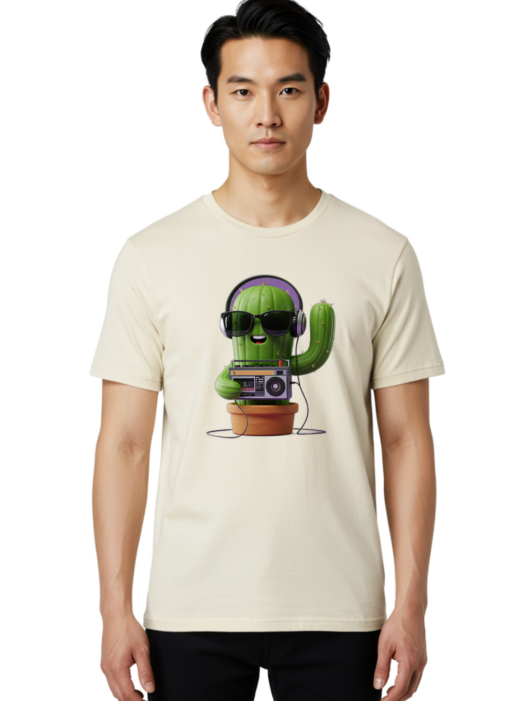 Cactus-Dj Men'S Graphic Tee, 100% Cotton, Comfortable Casual Summer Wear, Machine Washable, Vintage Camera, Old Camera, Antique Camera, Black Camera, Classic Photography, Photography Equipment, Nostalgic Device, Film Camera, Camera Art Bal919