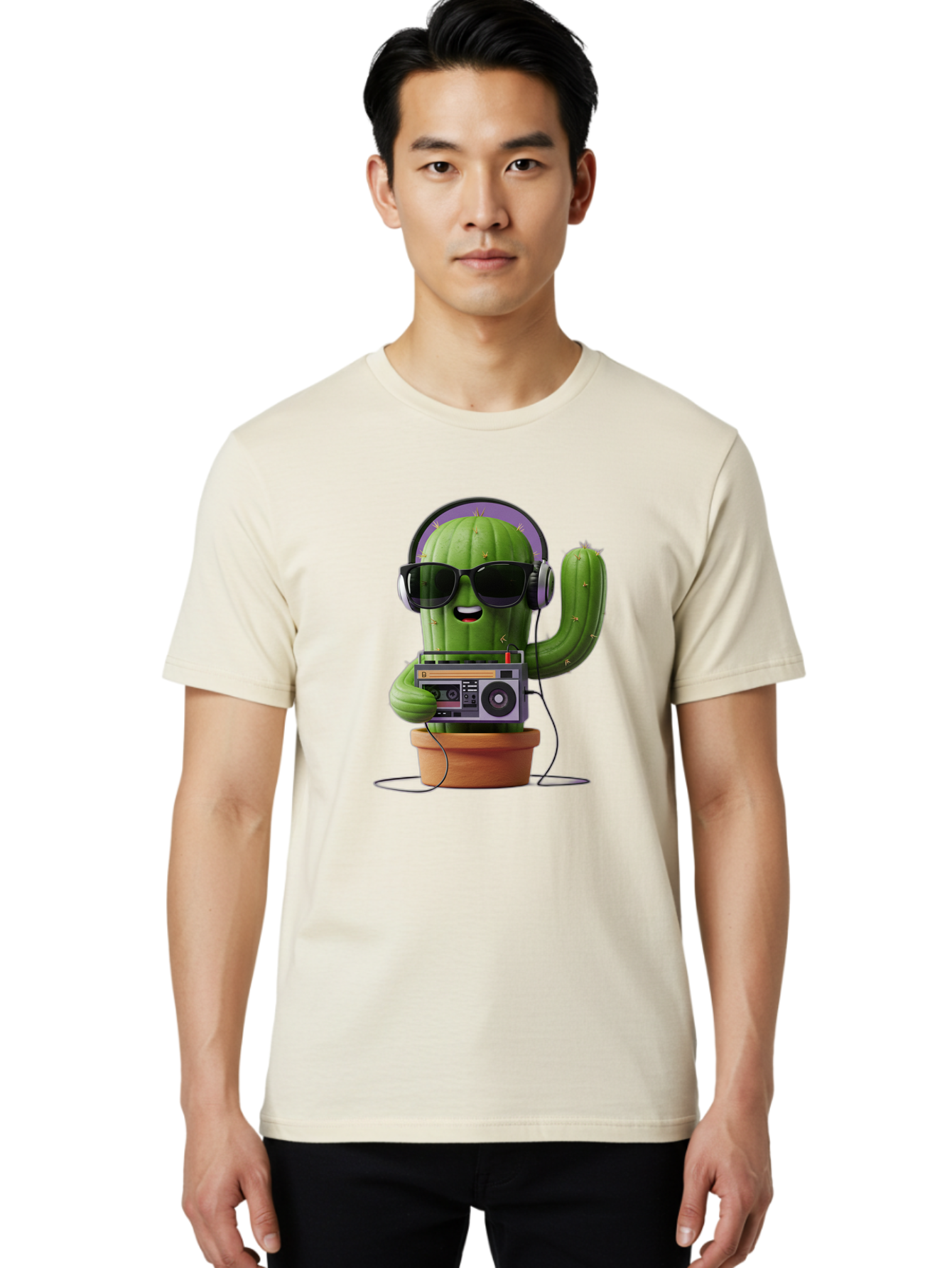 Cactus-Dj Men'S Graphic Tee, 100% Cotton, Comfortable Casual Summer Wear, Machine Washable, Vintage Camera, Old Camera, Antique Camera, Black Camera, Classic Photography, Photography Equipment, Nostalgic Device, Film Camera, Camera Art Bal919