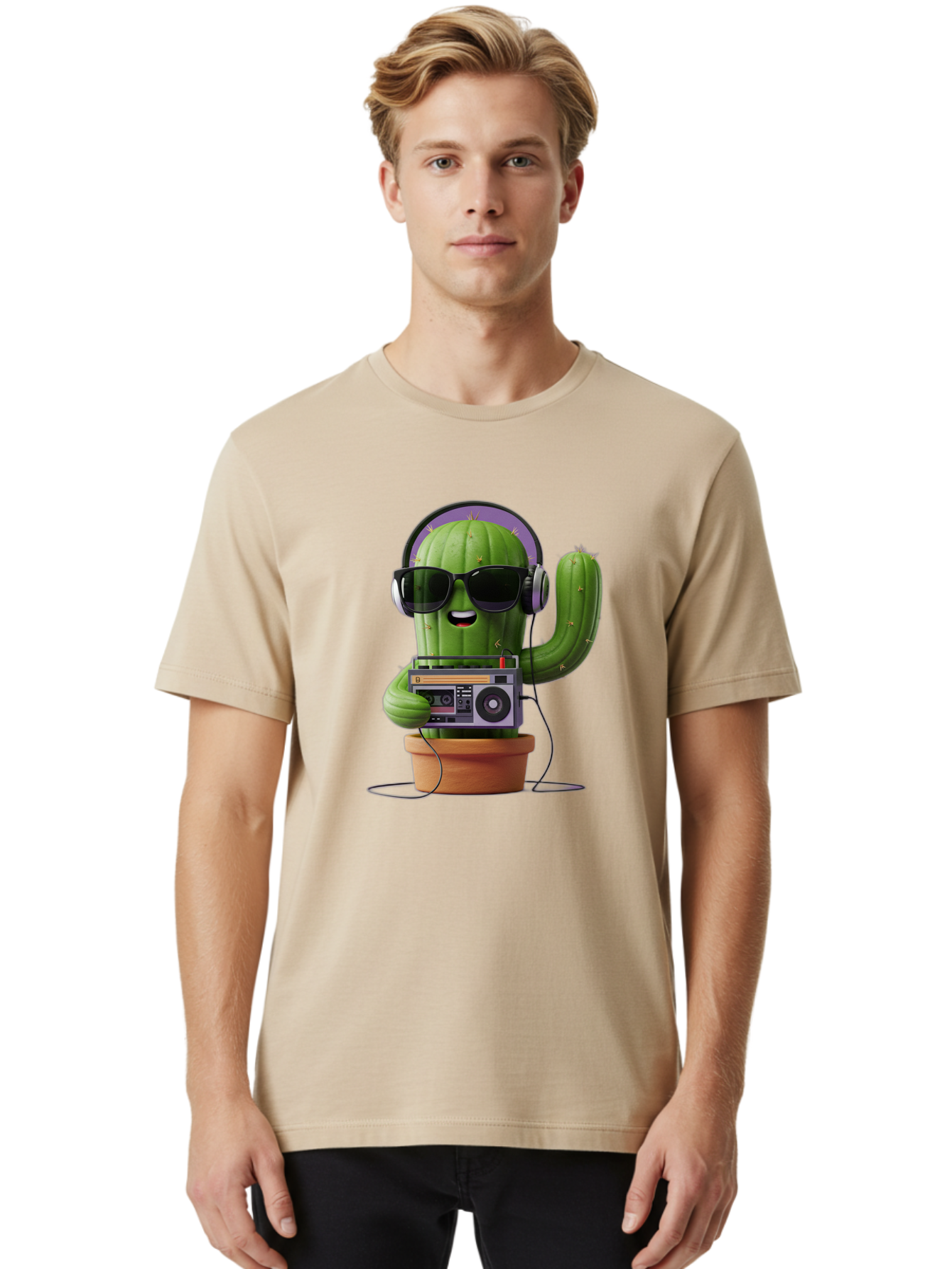 Cactus-Dj Men'S Graphic Tee, 100% Cotton, Comfortable Casual Summer Wear, Machine Washable, Vintage Camera, Old Camera, Antique Camera, Black Camera, Classic Photography, Photography Equipment, Nostalgic Device, Film Camera, Camera Art Bal919