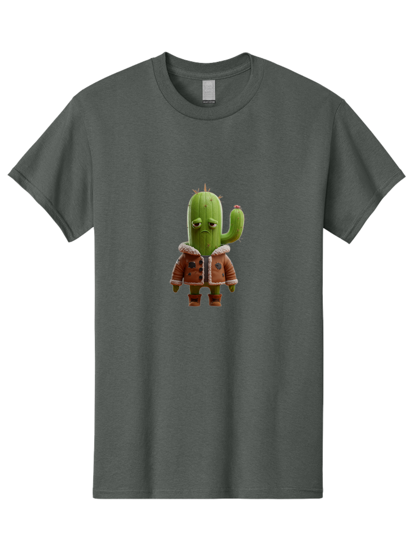 Cactus-In-Aviator-Jacket Men'S Graphic Tee, 100% Cotton, Comfortable Casual Summer Wear, Machine Washable, Vintage Camera, Old Camera, Antique Camera, Black Camera, Classic Photography, Photography Equipment, Nostalgic Device, Film Camera, Bal920