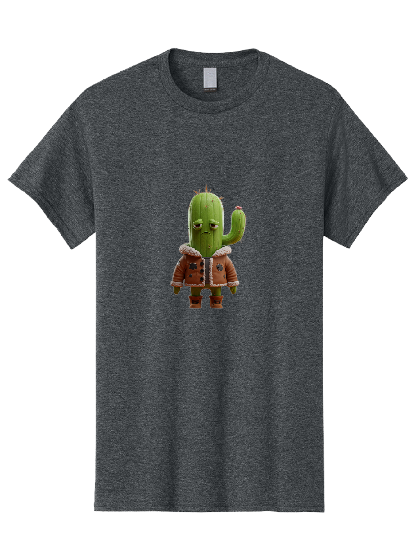 Cactus-In-Aviator-Jacket Men'S Graphic Tee, 100% Cotton, Comfortable Casual Summer Wear, Machine Washable, Vintage Camera, Old Camera, Antique Camera, Black Camera, Classic Photography, Photography Equipment, Nostalgic Device, Film Camera, Bal920