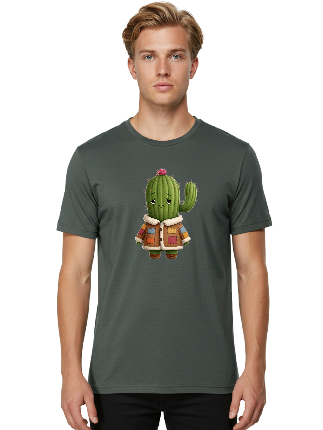 Cactus-In-Coat Men'S Graphic Tee, 100% Cotton, Comfortable Casual Summer Wear, Machine Washable, Vintage Camera, Old Camera, Antique Camera, Black Camera, Classic Photography, Photography Equipment, Nostalgic Device, Film Camera, Camera Art Bal921