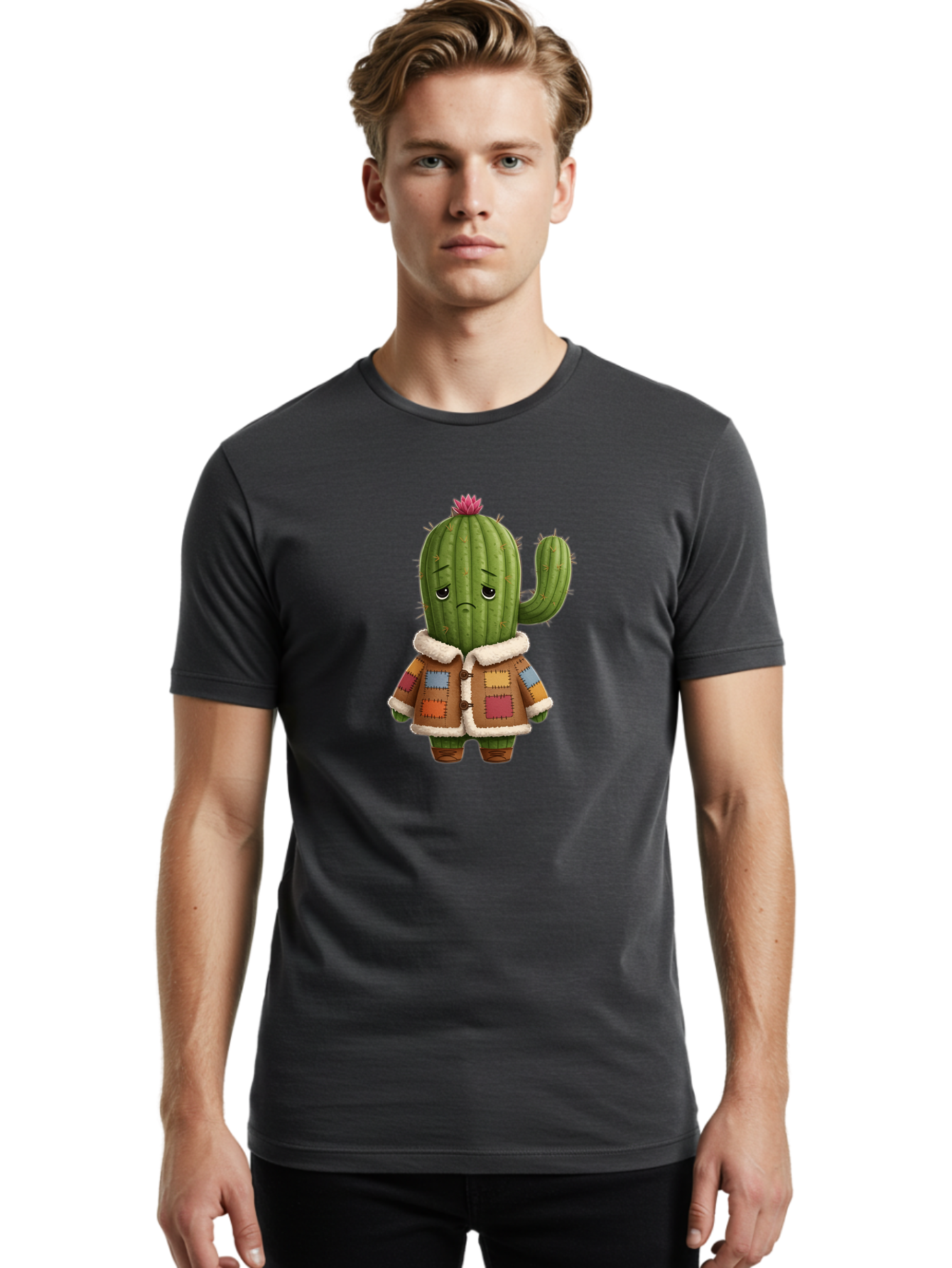 Cactus-In-Coat Men'S Graphic Tee, 100% Cotton, Comfortable Casual Summer Wear, Machine Washable, Vintage Camera, Old Camera, Antique Camera, Black Camera, Classic Photography, Photography Equipment, Nostalgic Device, Film Camera, Camera Art Bal921