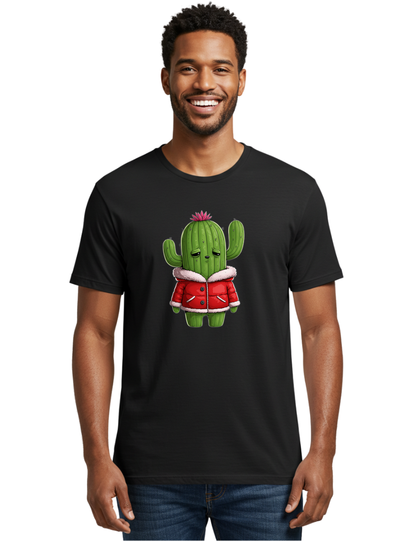 Cactus-In-Winter-Coat Men'S Graphic Tee, 100% Cotton, Comfortable Casual Summer Wear, Machine Washable, Vintage Camera, Old Camera, Antique Camera, Black Camera, Classic Photography, Photography Equipment, Nostalgic Device, Film Camera, Bal923