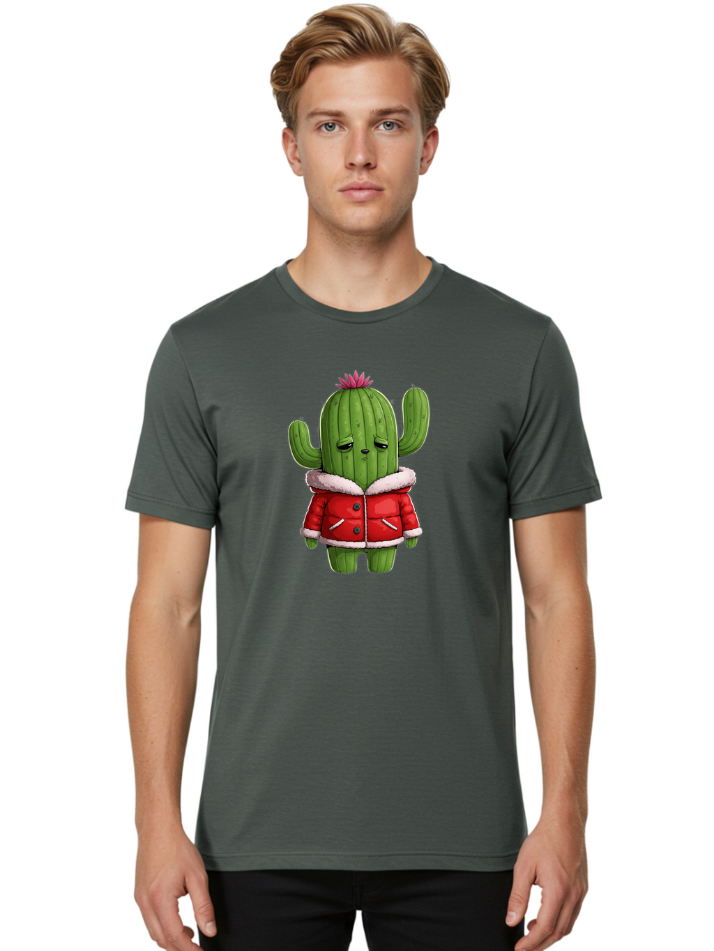 Cactus-In-Winter-Coat Men'S Graphic Tee, 100% Cotton, Comfortable Casual Summer Wear, Machine Washable, Vintage Camera, Old Camera, Antique Camera, Black Camera, Classic Photography, Photography Equipment, Nostalgic Device, Film Camera, Bal923