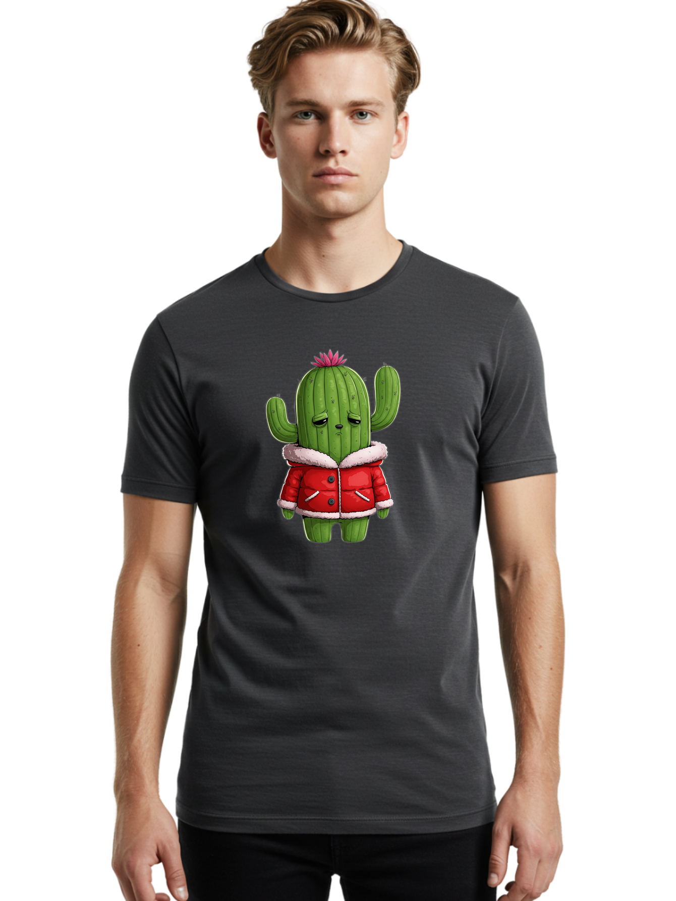 Cactus-In-Winter-Coat Men'S Graphic Tee, 100% Cotton, Comfortable Casual Summer Wear, Machine Washable, Vintage Camera, Old Camera, Antique Camera, Black Camera, Classic Photography, Photography Equipment, Nostalgic Device, Film Camera, Bal923