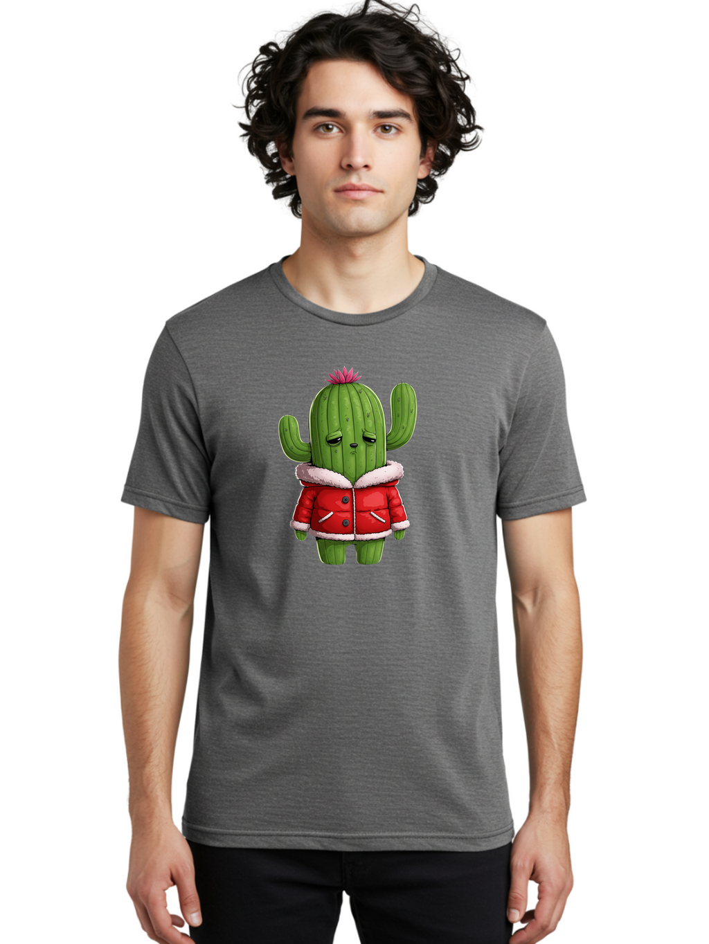 Cactus-In-Winter-Coat Men'S Graphic Tee, 100% Cotton, Comfortable Casual Summer Wear, Machine Washable, Vintage Camera, Old Camera, Antique Camera, Black Camera, Classic Photography, Photography Equipment, Nostalgic Device, Film Camera, Bal923