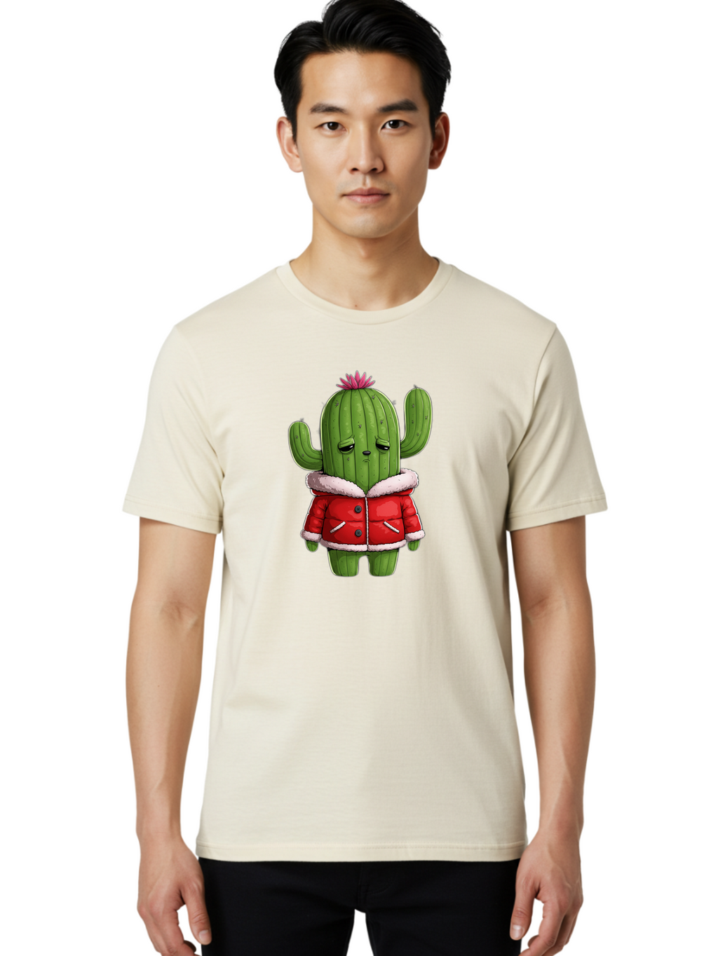 Cactus-In-Winter-Coat Men'S Graphic Tee, 100% Cotton, Comfortable Casual Summer Wear, Machine Washable, Vintage Camera, Old Camera, Antique Camera, Black Camera, Classic Photography, Photography Equipment, Nostalgic Device, Film Camera, Bal923