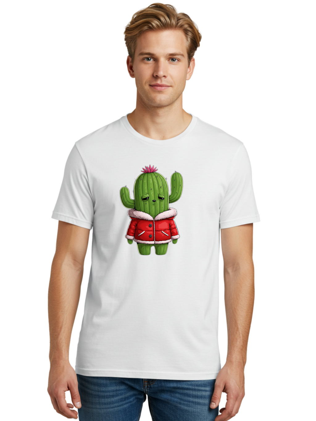 Cactus-In-Winter-Coat Men'S Graphic Tee, 100% Cotton, Comfortable Casual Summer Wear, Machine Washable, Vintage Camera, Old Camera, Antique Camera, Black Camera, Classic Photography, Photography Equipment, Nostalgic Device, Film Camera, Bal923