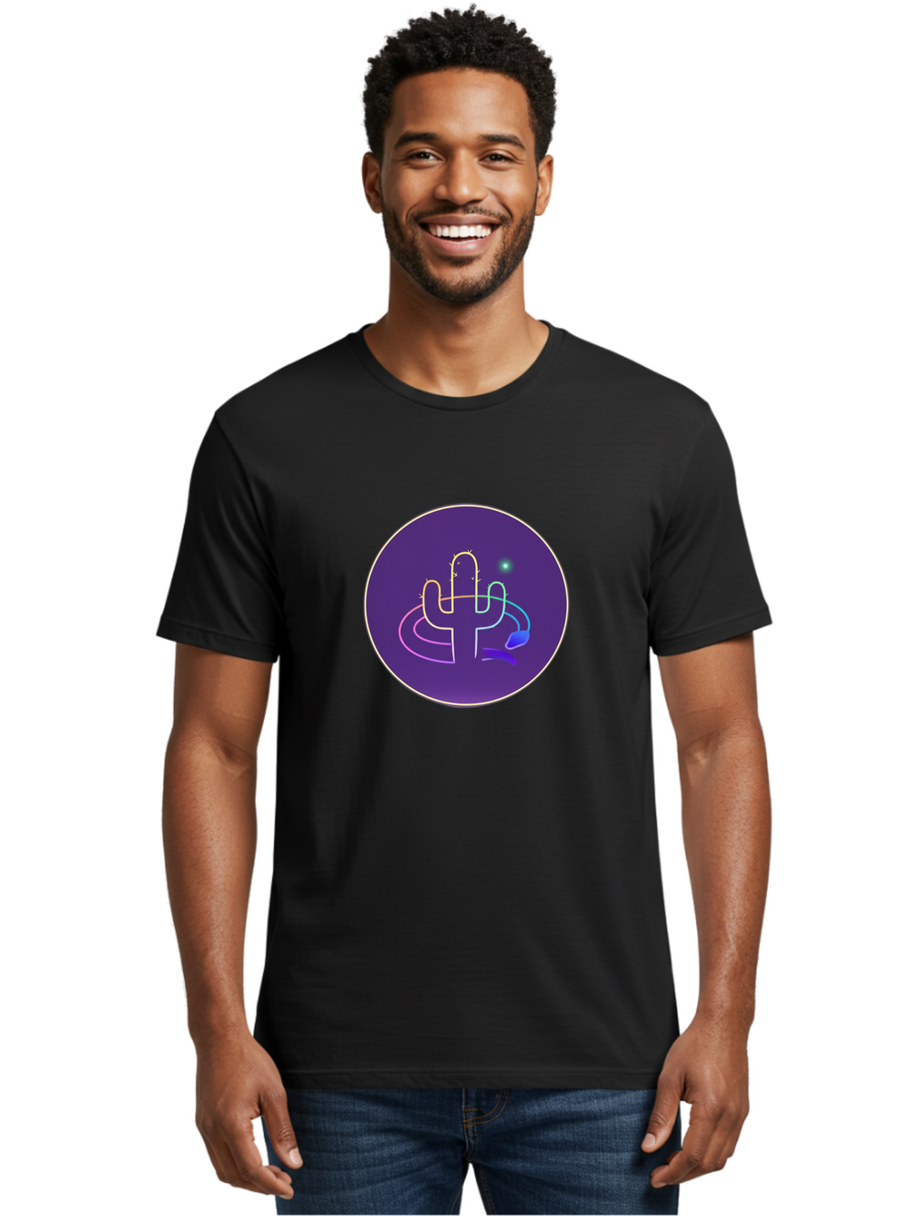 Cactus-Logo Men'S Graphic Tee, 100% Cotton, Comfortable Casual Summer Wear, Machine Washable, Vintage Camera, Old Camera, Antique Camera, Black Camera, Classic Photography, Photography Equipment, Nostalgic Device, Film Camera, Camera Art Bal924