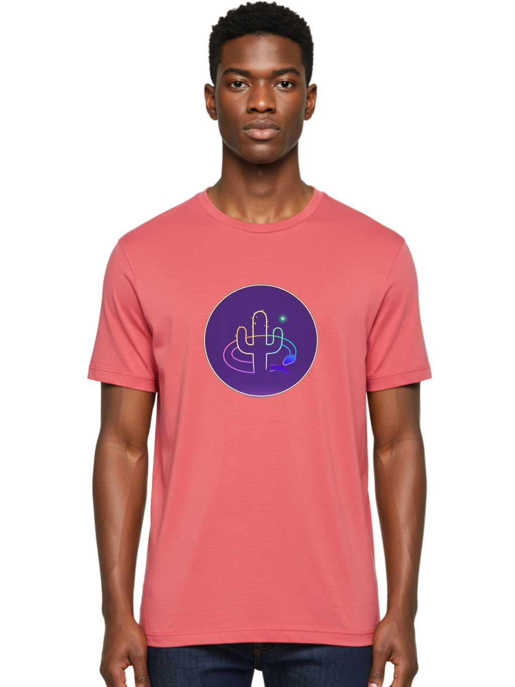 Cactus-Logo Men'S Graphic Tee, 100% Cotton, Comfortable Casual Summer Wear, Machine Washable, Vintage Camera, Old Camera, Antique Camera, Black Camera, Classic Photography, Photography Equipment, Nostalgic Device, Film Camera, Camera Art Bal924