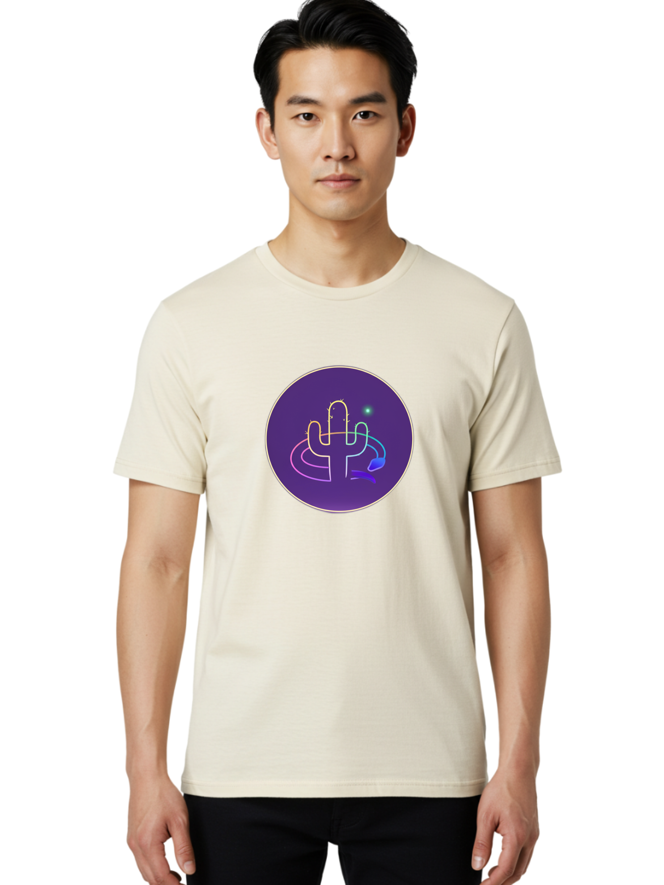 Cactus-Logo Men'S Graphic Tee, 100% Cotton, Comfortable Casual Summer Wear, Machine Washable, Vintage Camera, Old Camera, Antique Camera, Black Camera, Classic Photography, Photography Equipment, Nostalgic Device, Film Camera, Camera Art Bal924