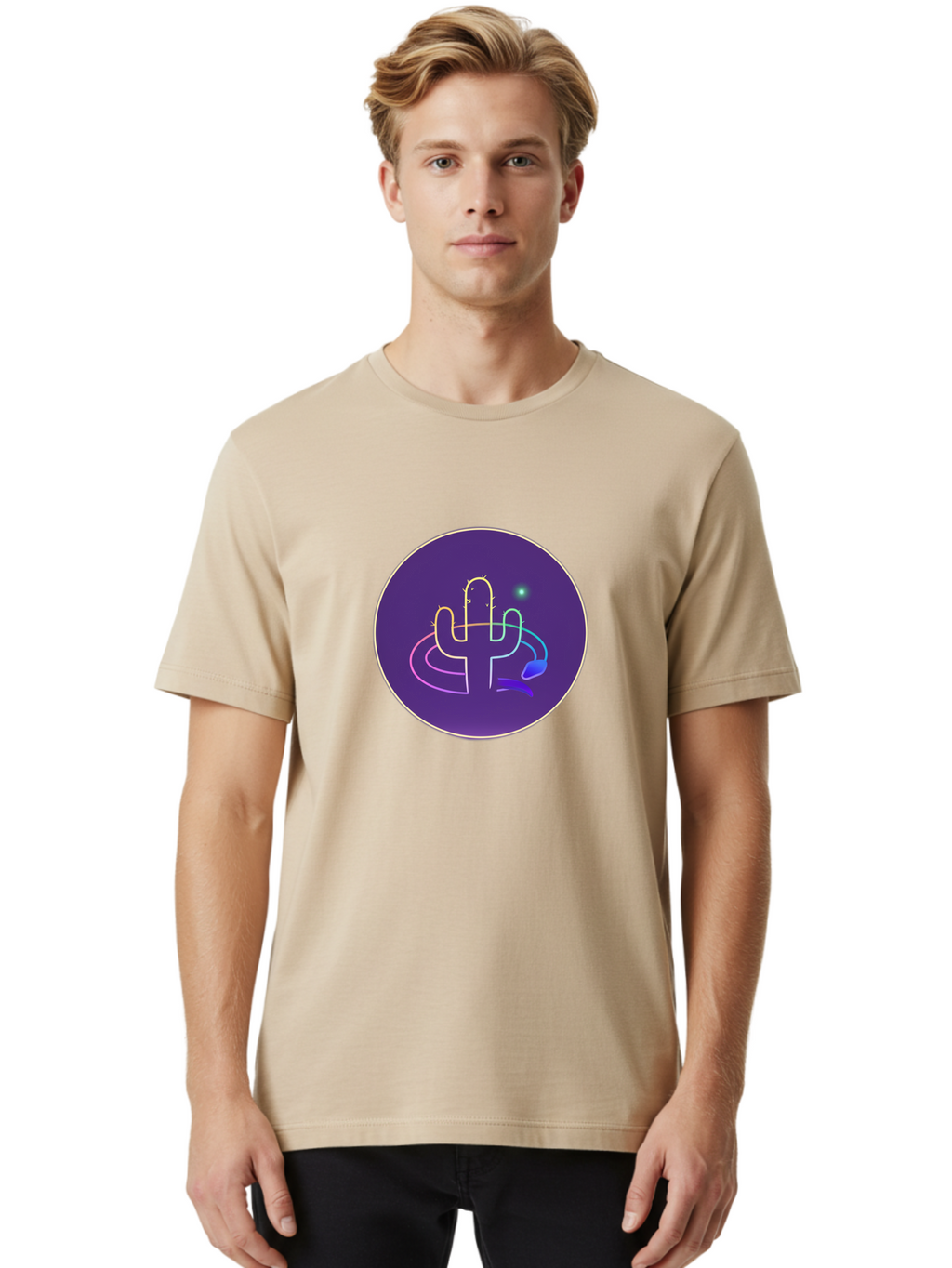 Cactus-Logo Men'S Graphic Tee, 100% Cotton, Comfortable Casual Summer Wear, Machine Washable, Vintage Camera, Old Camera, Antique Camera, Black Camera, Classic Photography, Photography Equipment, Nostalgic Device, Film Camera, Camera Art Bal924