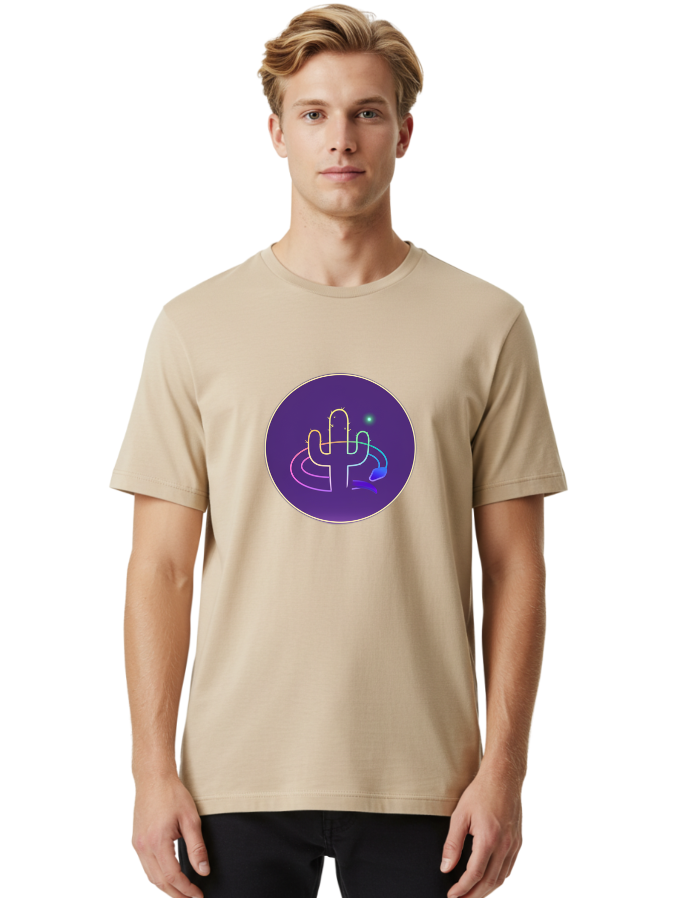 Cactus-Logo Men'S Graphic Tee, 100% Cotton, Comfortable Casual Summer Wear, Machine Washable, Vintage Camera, Old Camera, Antique Camera, Black Camera, Classic Photography, Photography Equipment, Nostalgic Device, Film Camera, Camera Art Bal924