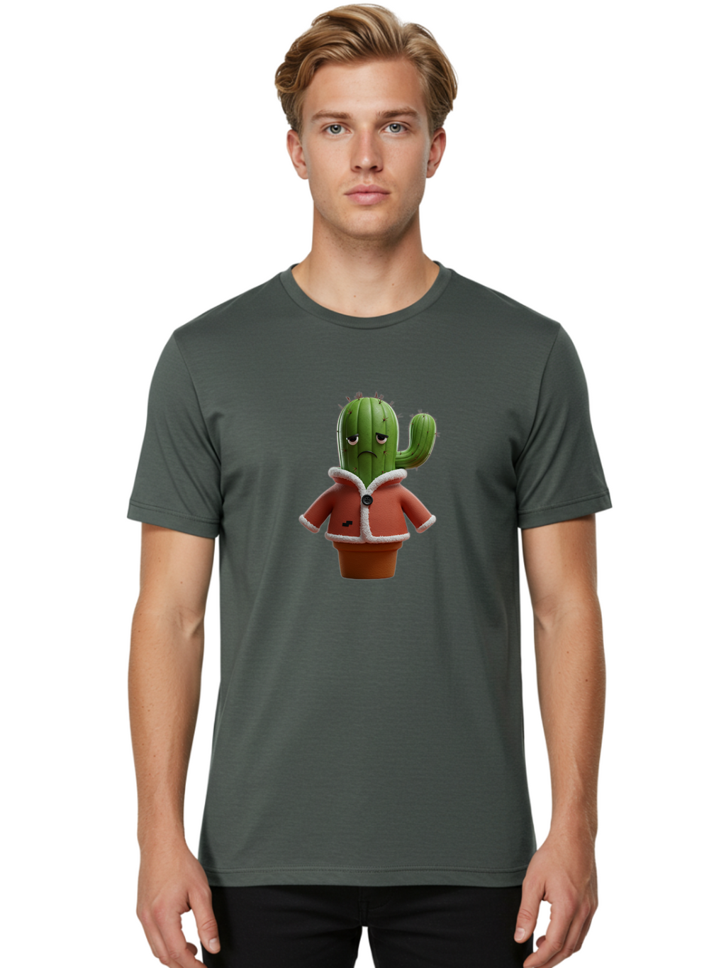 Cactus Men'S Graphic Tee, 100% Cotton, Comfortable Casual Summer Wear, Machine Washable, Vintage Camera, Old Camera, Antique Camera, Black Camera, Classic Photography, Photography Equipment, Nostalgic Device, Film Camera, Camera Art Bal926