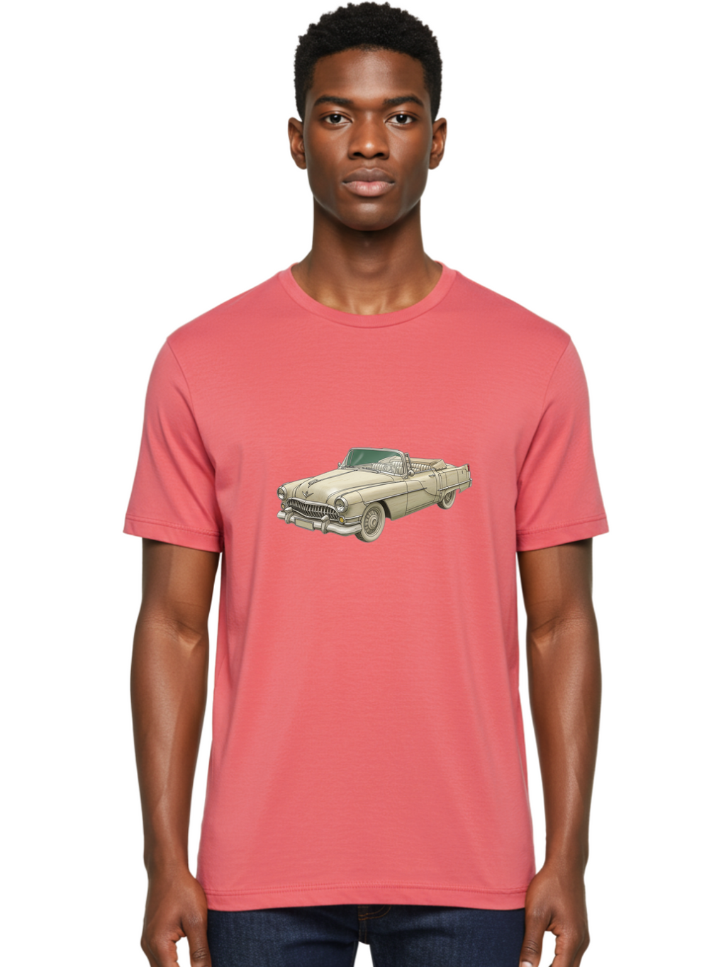 Cadillac-Convertible Men'S Graphic Tee, 100% Cotton, Comfortable Casual Summer Wear, Machine Washable, Vintage Camera, Old Camera, Antique Camera, Black Camera, Classic Photography, Photography Equipment, Nostalgic Device, Film Camera, Bal927