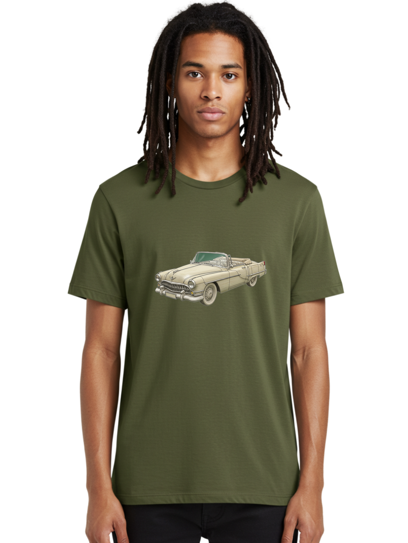 Cadillac-Convertible Men'S Graphic Tee, 100% Cotton, Comfortable Casual Summer Wear, Machine Washable, Vintage Camera, Old Camera, Antique Camera, Black Camera, Classic Photography, Photography Equipment, Nostalgic Device, Film Camera, Bal927