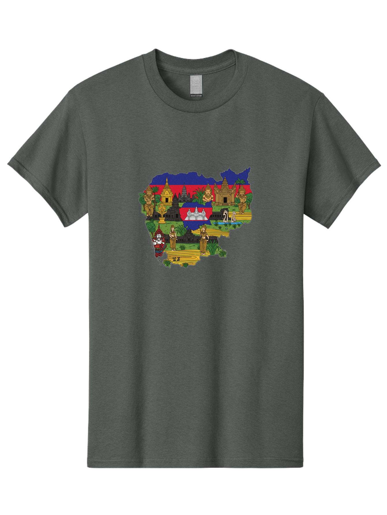 Cambodia-Cultural-Heritage Men'S Graphic Tee, 100% Cotton, Comfortable Casual Summer Wear, Machine Washable, Vintage Camera, Old Camera, Antique Camera, Black Camera, Classic Photography, Photography Equipment, Nostalgic Device, Film Camera, Bal930