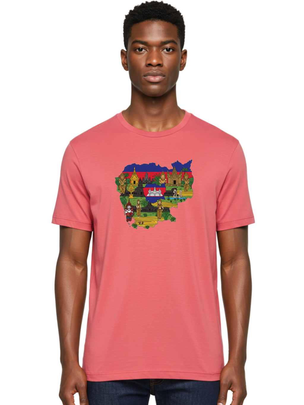 Cambodia-Cultural-Heritage Men'S Graphic Tee, 100% Cotton, Comfortable Casual Summer Wear, Machine Washable, Vintage Camera, Old Camera, Antique Camera, Black Camera, Classic Photography, Photography Equipment, Nostalgic Device, Film Camera, Bal930