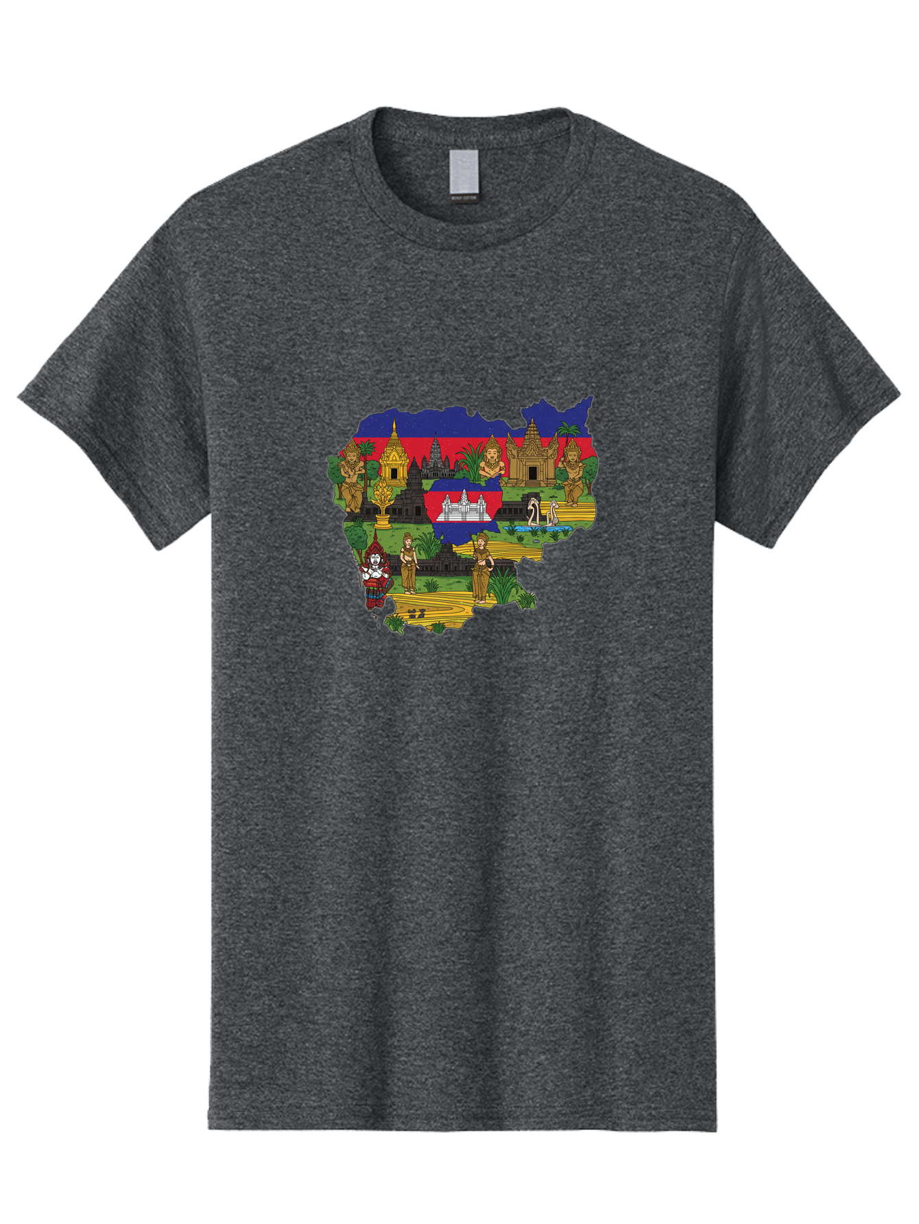 Cambodia-Cultural-Heritage Men'S Graphic Tee, 100% Cotton, Comfortable Casual Summer Wear, Machine Washable, Vintage Camera, Old Camera, Antique Camera, Black Camera, Classic Photography, Photography Equipment, Nostalgic Device, Film Camera, Bal930
