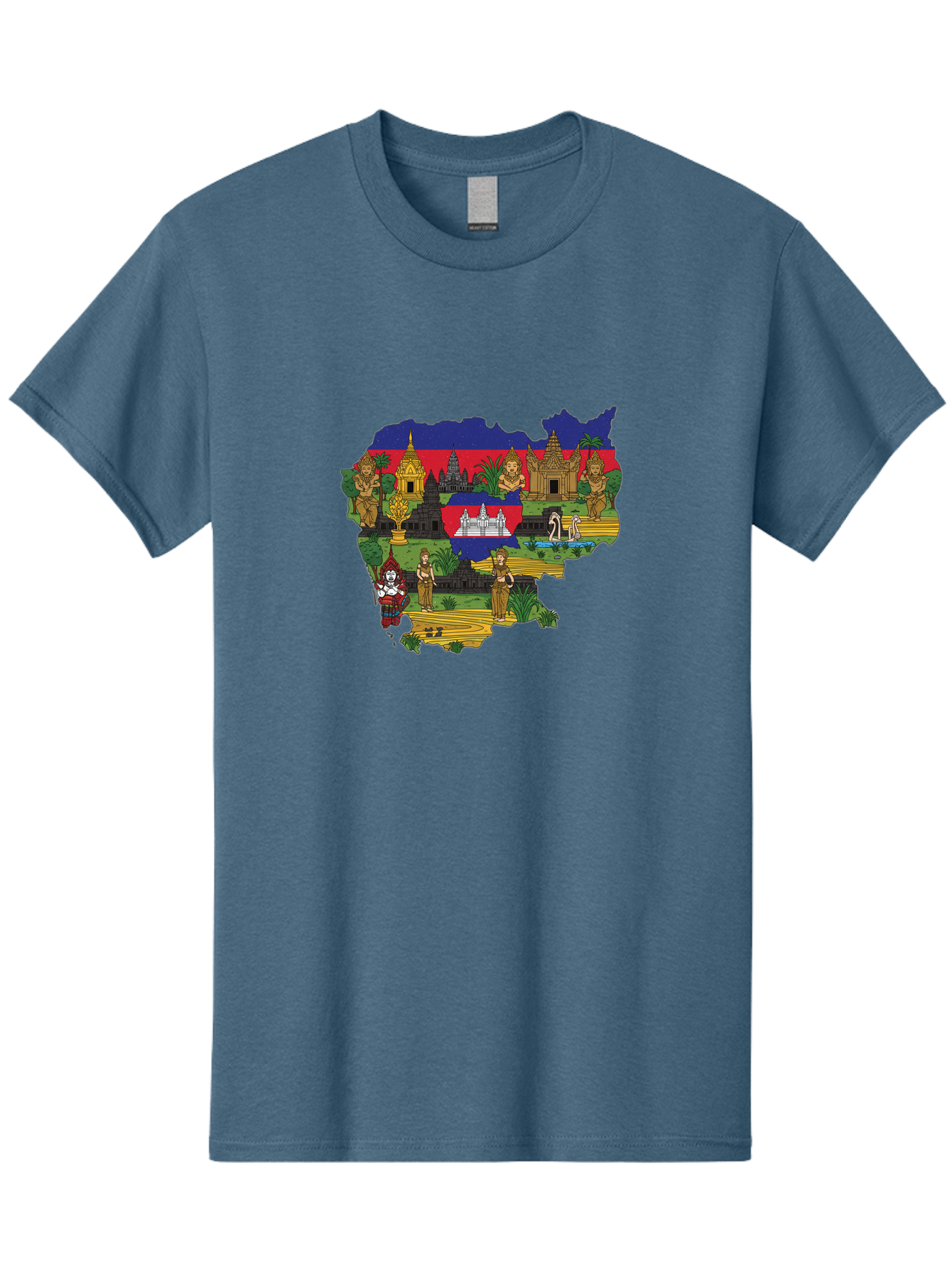 Cambodia-Cultural-Heritage Men'S Graphic Tee, 100% Cotton, Comfortable Casual Summer Wear, Machine Washable, Vintage Camera, Old Camera, Antique Camera, Black Camera, Classic Photography, Photography Equipment, Nostalgic Device, Film Camera, Bal930