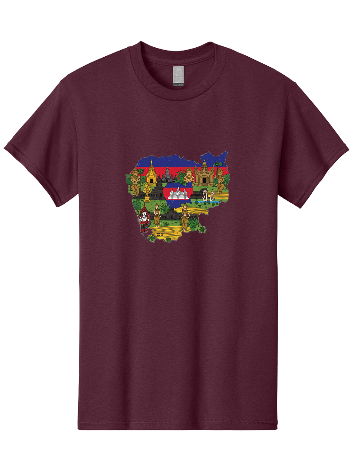 Cambodia-Cultural-Heritage Men'S Graphic Tee, 100% Cotton, Comfortable Casual Summer Wear, Machine Washable, Vintage Camera, Old Camera, Antique Camera, Black Camera, Classic Photography, Photography Equipment, Nostalgic Device, Film Camera, Bal930