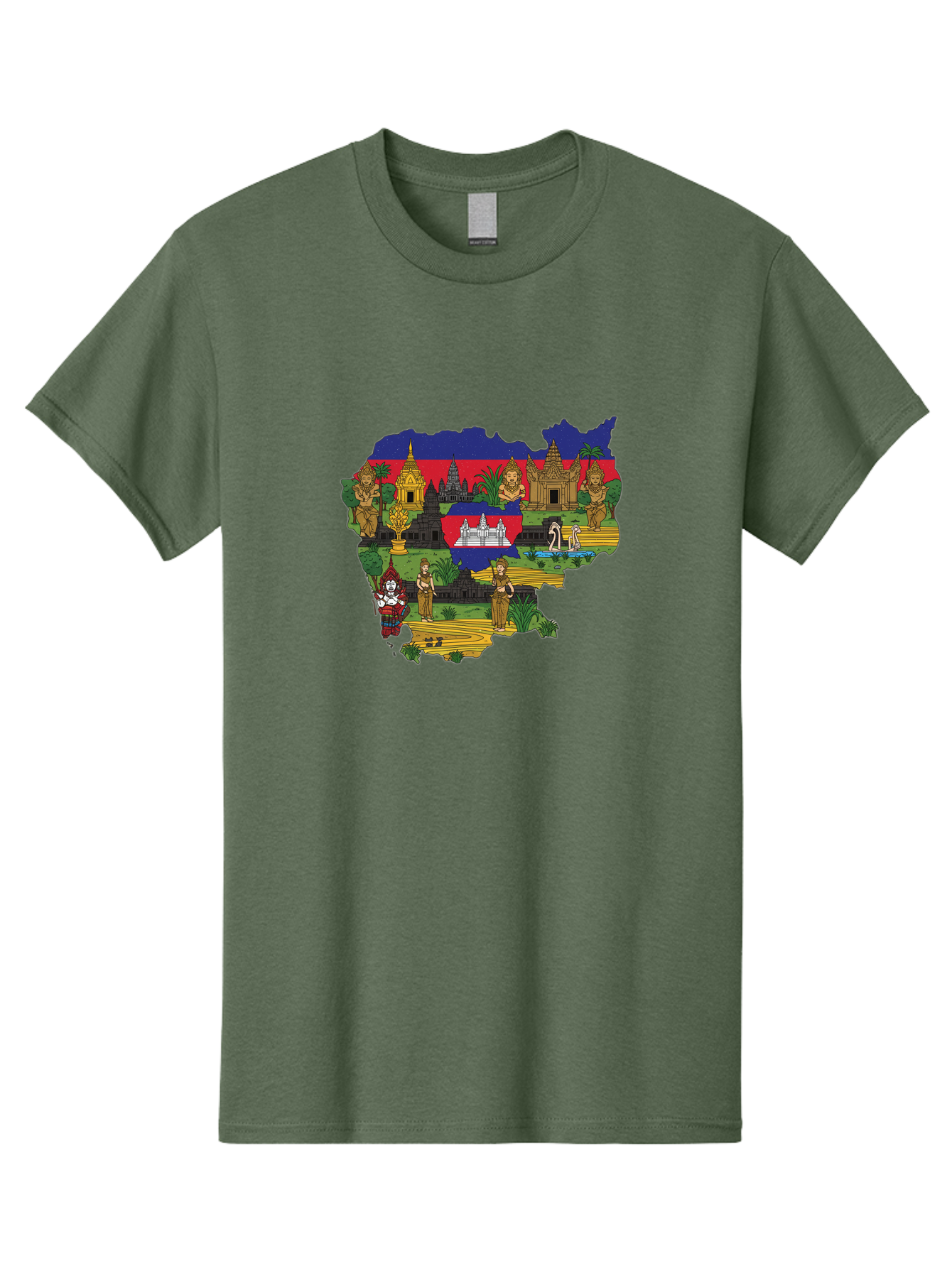 Cambodia-Cultural-Heritage Men'S Graphic Tee, 100% Cotton, Comfortable Casual Summer Wear, Machine Washable, Vintage Camera, Old Camera, Antique Camera, Black Camera, Classic Photography, Photography Equipment, Nostalgic Device, Film Camera, Bal930