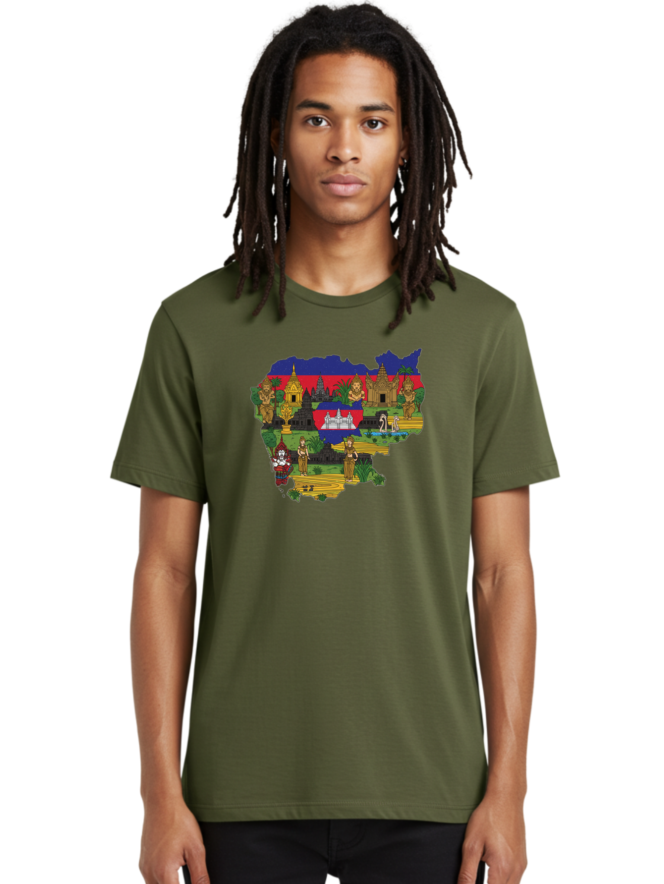 Cambodia-Cultural-Heritage Men'S Graphic Tee, 100% Cotton, Comfortable Casual Summer Wear, Machine Washable, Vintage Camera, Old Camera, Antique Camera, Black Camera, Classic Photography, Photography Equipment, Nostalgic Device, Film Camera, Bal930