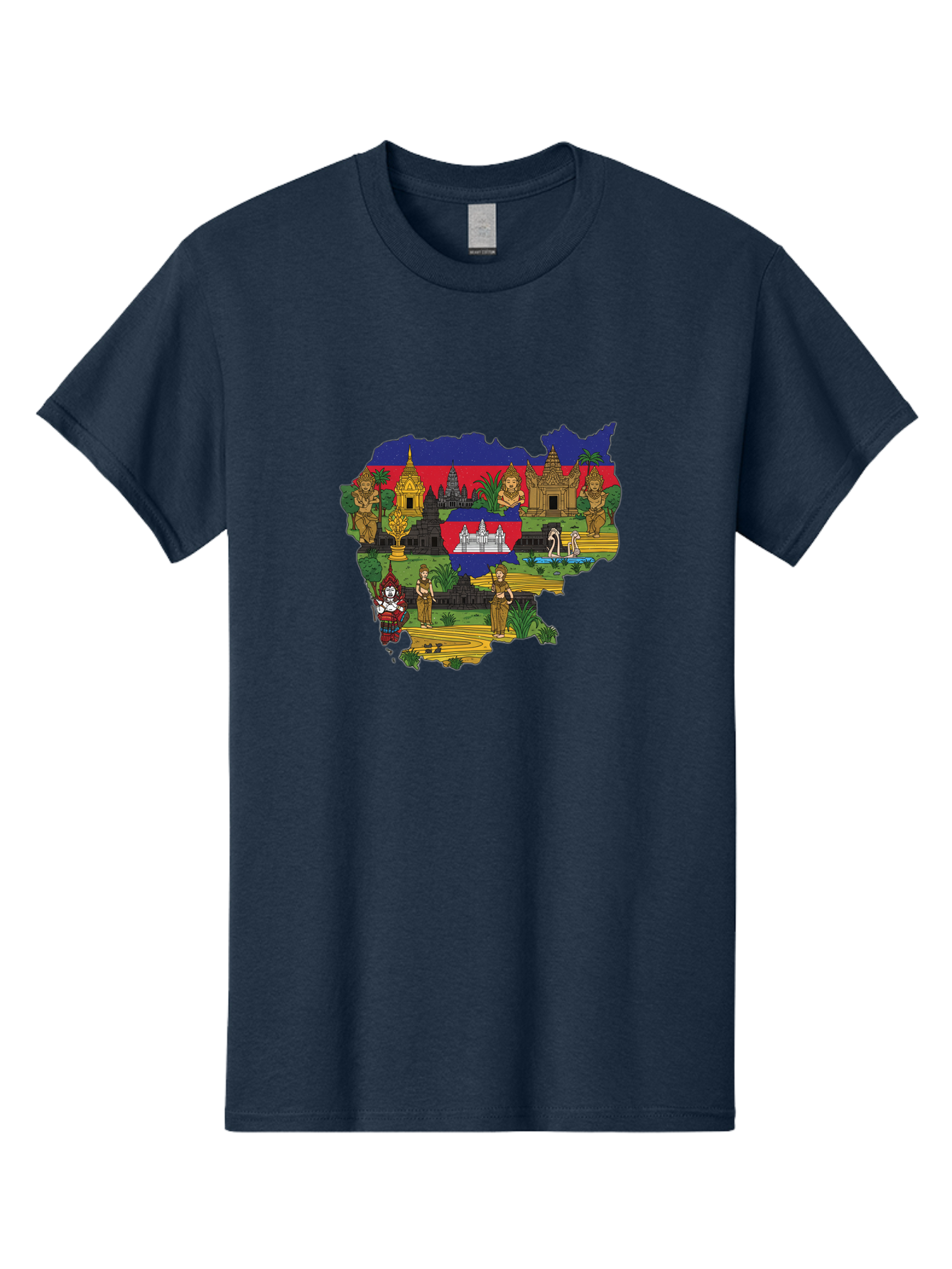 Cambodia-Cultural-Heritage Men'S Graphic Tee, 100% Cotton, Comfortable Casual Summer Wear, Machine Washable, Vintage Camera, Old Camera, Antique Camera, Black Camera, Classic Photography, Photography Equipment, Nostalgic Device, Film Camera, Bal930