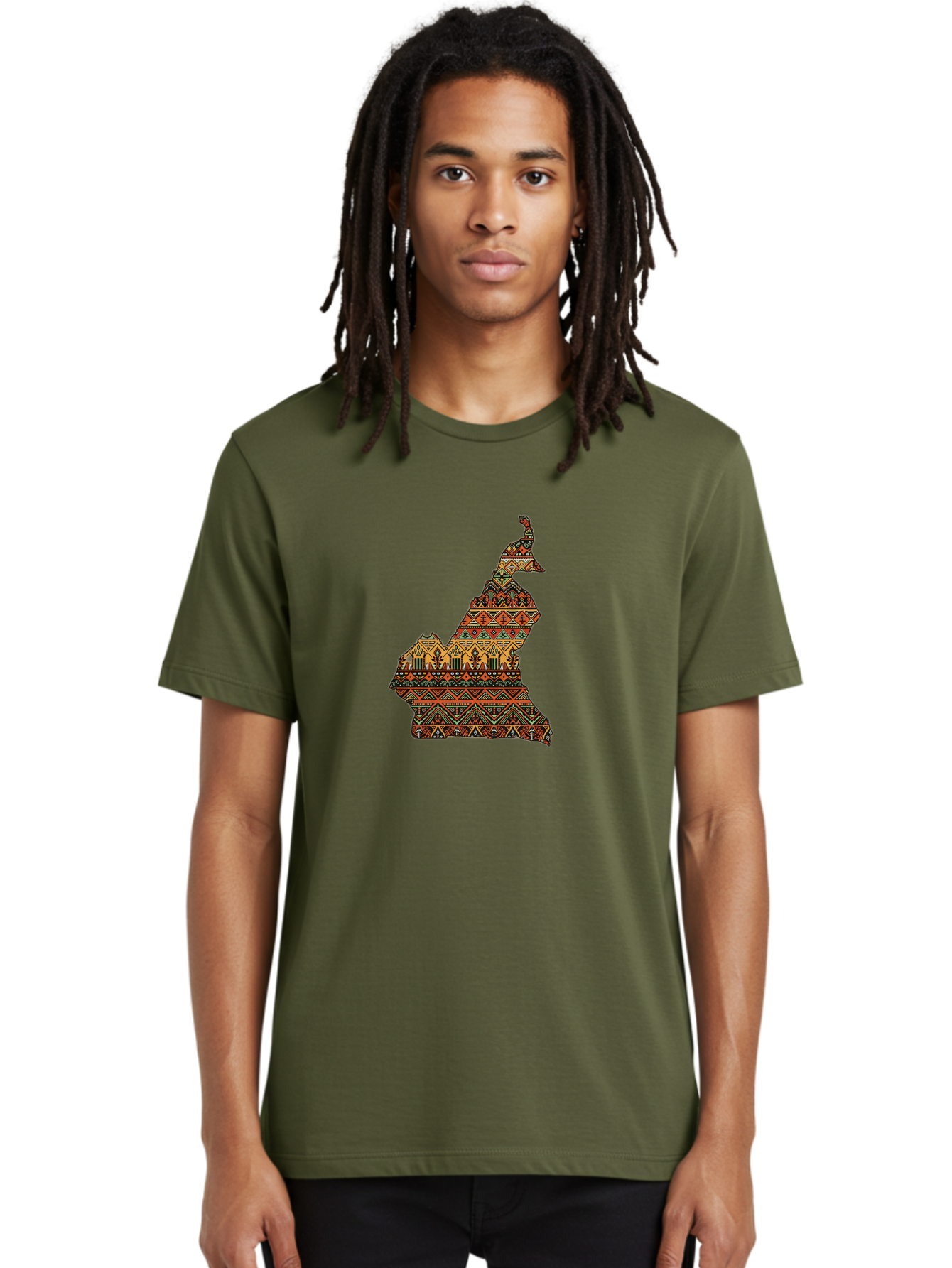 Cameroon-Map-Pattern Men'S Graphic Tee, 100% Cotton, Comfortable Casual Summer Wear, Machine Washable, Vintage Camera, Old Camera, Antique Camera, Black Camera, Classic Photography, Photography Equipment, Nostalgic Device, Film Camera, Bal931