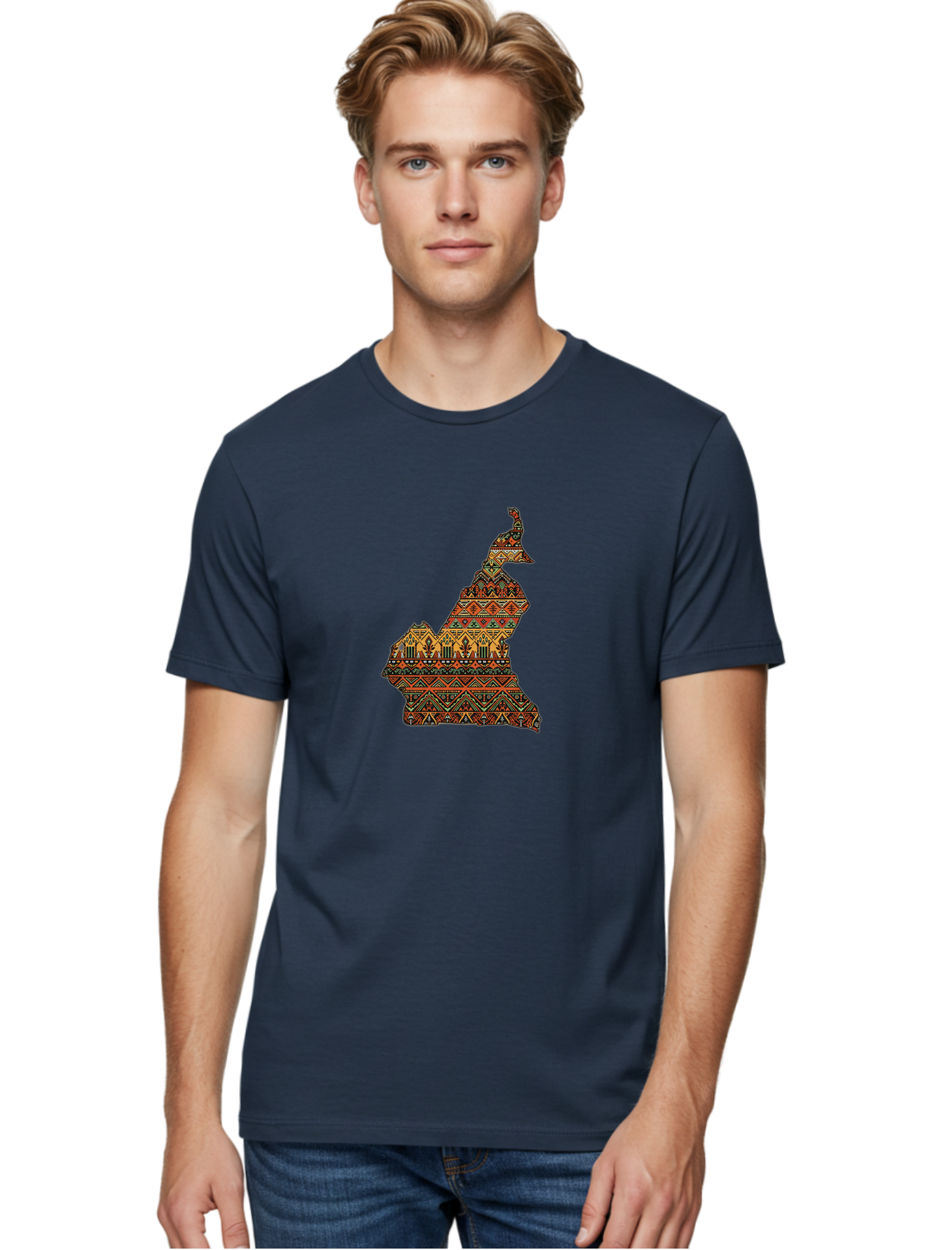 Cameroon-Map-Pattern Men'S Graphic Tee, 100% Cotton, Comfortable Casual Summer Wear, Machine Washable, Vintage Camera, Old Camera, Antique Camera, Black Camera, Classic Photography, Photography Equipment, Nostalgic Device, Film Camera, Bal931