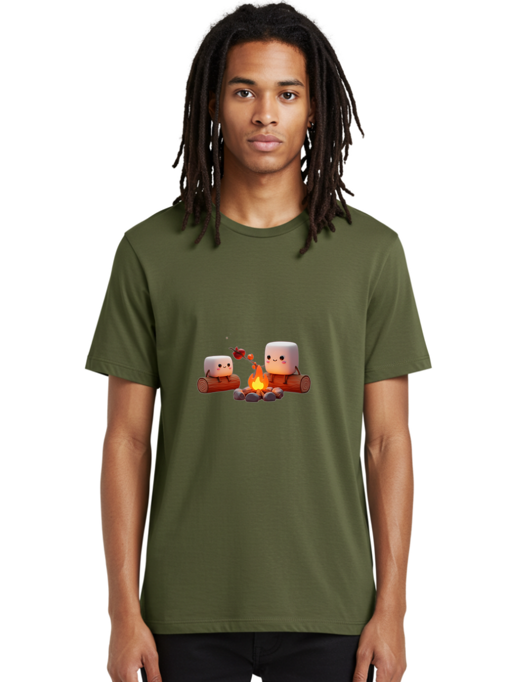 Camping-Marshmallows Men'S Graphic Tee, 100% Cotton, Comfortable Casual Summer Wear, Machine Washable, Vintage Camera, Old Camera, Antique Camera, Black Camera, Classic Photography, Photography Equipment, Nostalgic Device, Film Camera, Bal932