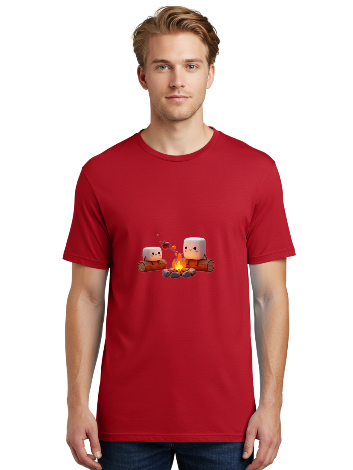 Camping-Marshmallows Men'S Graphic Tee, 100% Cotton, Comfortable Casual Summer Wear, Machine Washable, Vintage Camera, Old Camera, Antique Camera, Black Camera, Classic Photography, Photography Equipment, Nostalgic Device, Film Camera, Bal932
