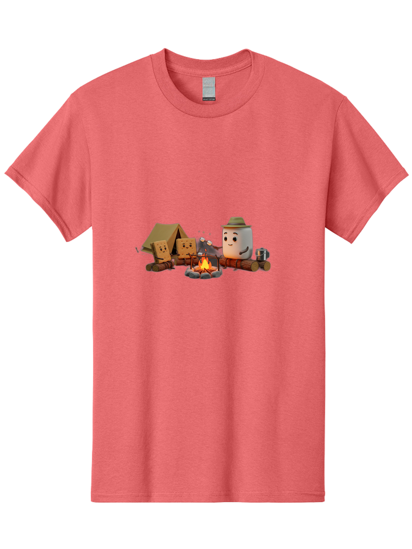Camping-S-Mores Men'S Graphic Tee, 100% Cotton, Comfortable Casual Summer Wear, Machine Washable, Vintage Camera, Old Camera, Antique Camera, Black Camera, Classic Photography, Photography Equipment, Nostalgic Device, Film Camera, Camera Art Bal933