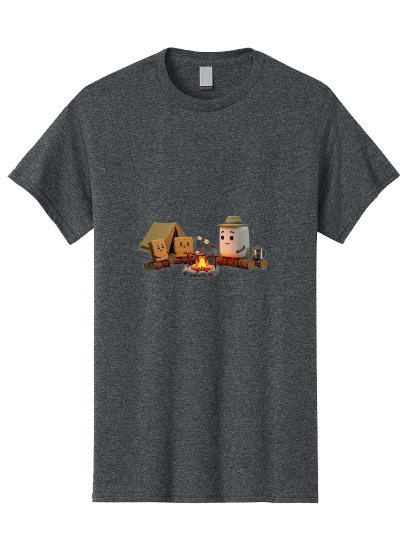 Camping-S-Mores Men'S Graphic Tee, 100% Cotton, Comfortable Casual Summer Wear, Machine Washable, Vintage Camera, Old Camera, Antique Camera, Black Camera, Classic Photography, Photography Equipment, Nostalgic Device, Film Camera, Camera Art Bal933